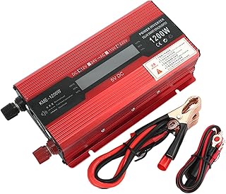 Display LCD Power Inverter | Inversor de carro de onda senoidal pura com display LCD | Conversor CA portátil com portas USB carregador de carro com display digital LCD para backup doméstico ao Jijie