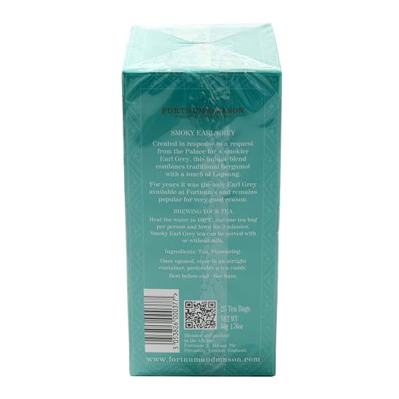 Fortnum and Mason Smoky Earl Grey 25 Count Tea Bags (1 Pack)