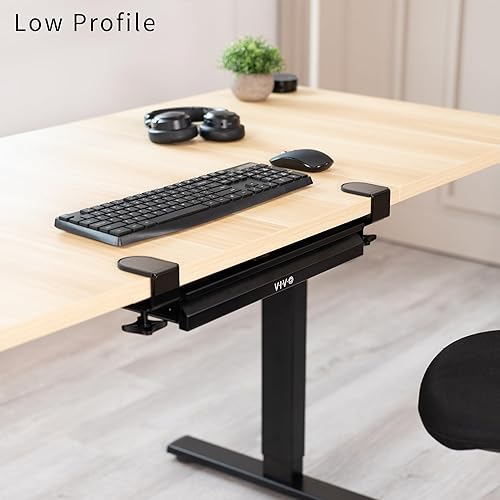 Miniatura 3 de VIVO DESK-DR2C - Cajón deslizante extraíble para debajo de la mesa de 16 pulgadas para escritorio de oficina, organizador de almacenamiento poco