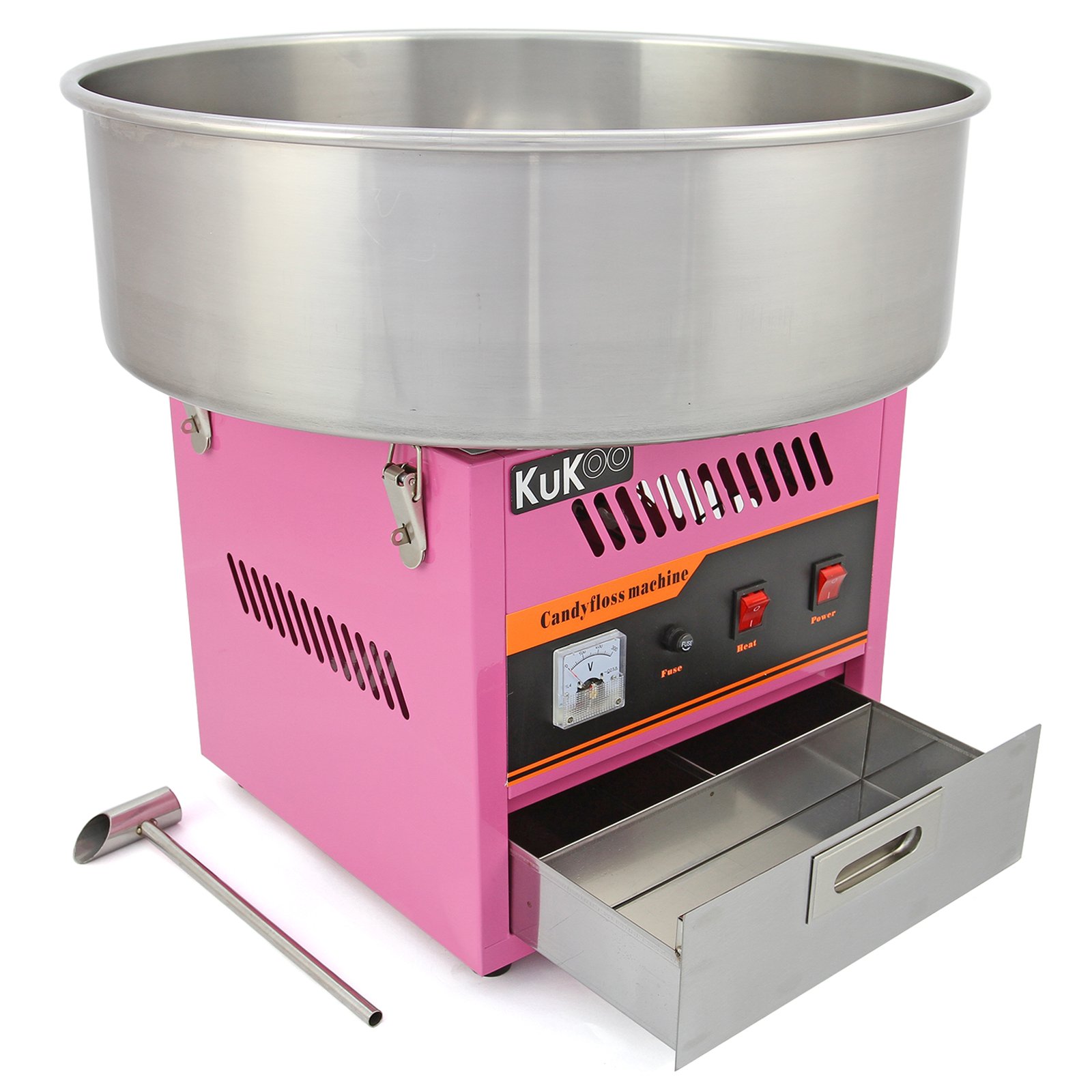 Retro Zuckerwattemaschine Zuckerwattenmaschine Zuckerwattegerät Gratis 500 Zuckerwattestäbchen aus Holz I Candy Floss Machine Commercial