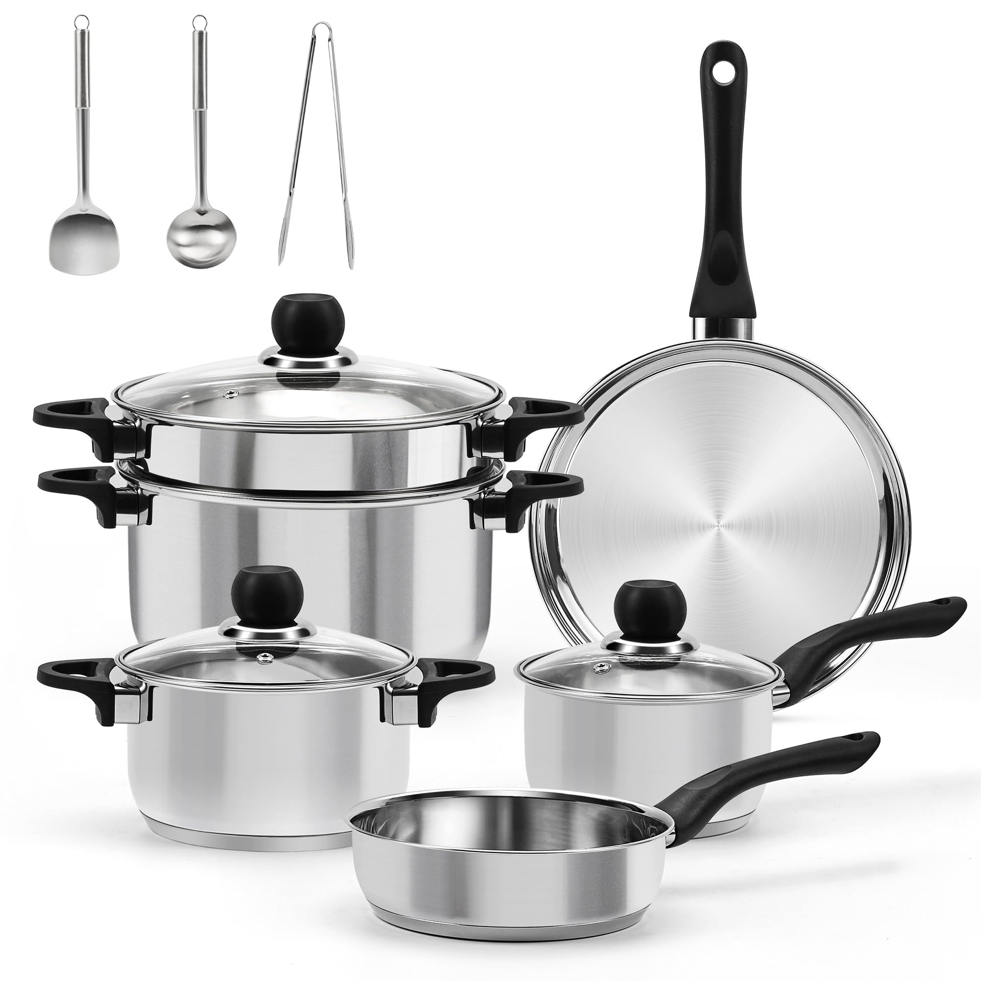 Chef Power – Set Di Pentole E Padelle Anodizzate Dure, Antiaderenti, Adatte A Induzione, Forno E Lavastoviglie - 2