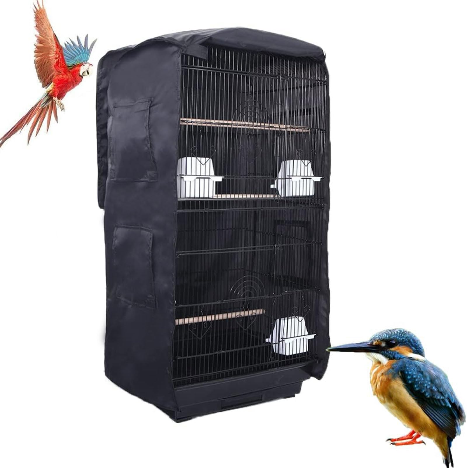 SYOOY Bird Cage Cover Good Night Birdcage Cover Universal Blackout Bird Parrot Cage Cover Durable Washable for Parakeets Lovebirds Budgies Macaw