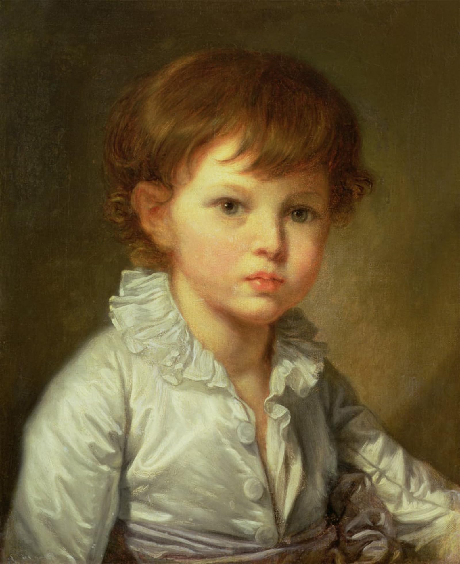 POSTERIIk Famous Modern Artwork Art Mural Portrait Ofstroganov As a Child by Jean Baptiste Greuze Oil Paintings Pictures for Home Decor 60x90cm