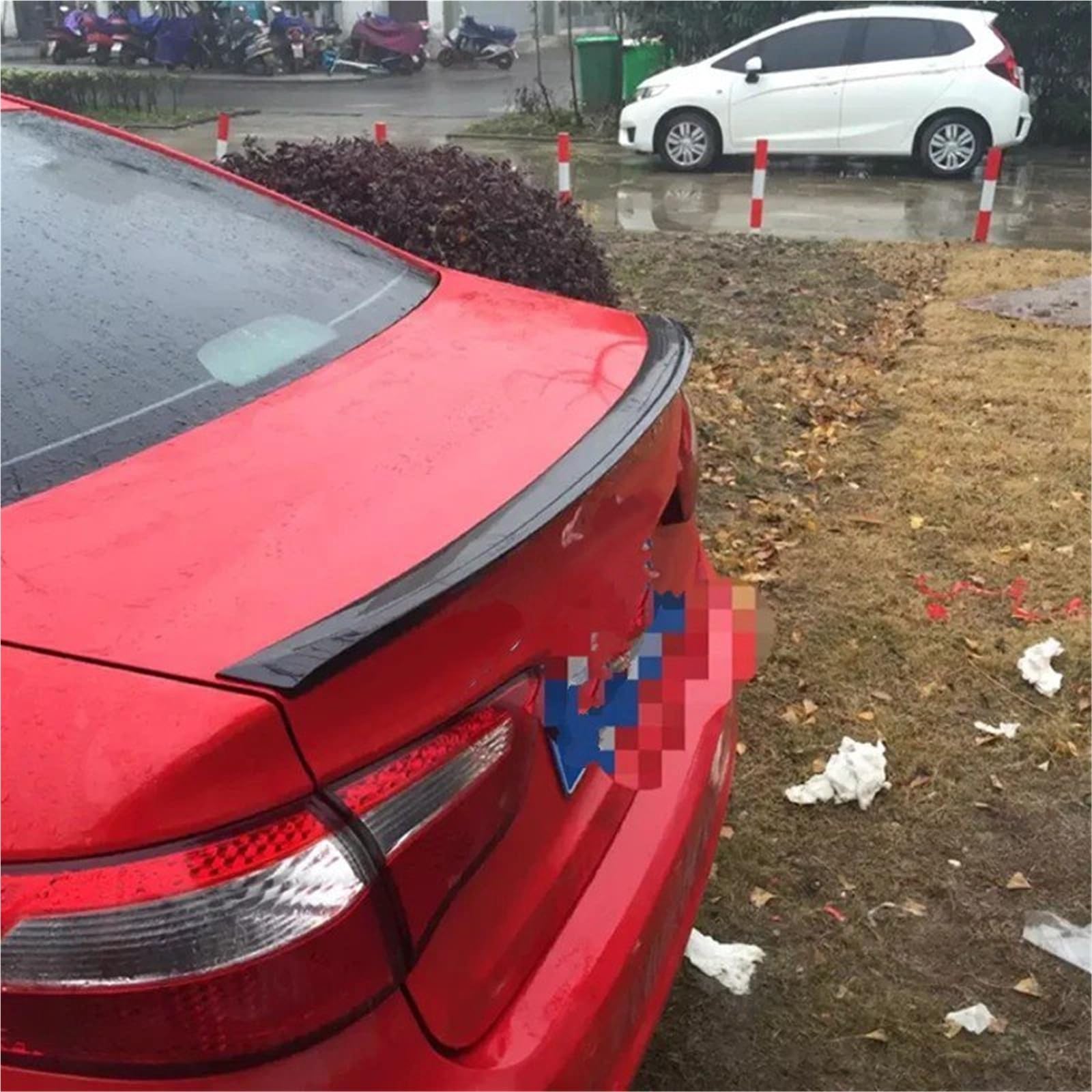 Dla Kia K2 Rio 2011-2016 Lotka Tylny Skrzydło Na Klapie Spoiler Bagażnika Akcesoria Modyfikacji Tylny Spojler Dachowy Spoiler Trunk Wing
