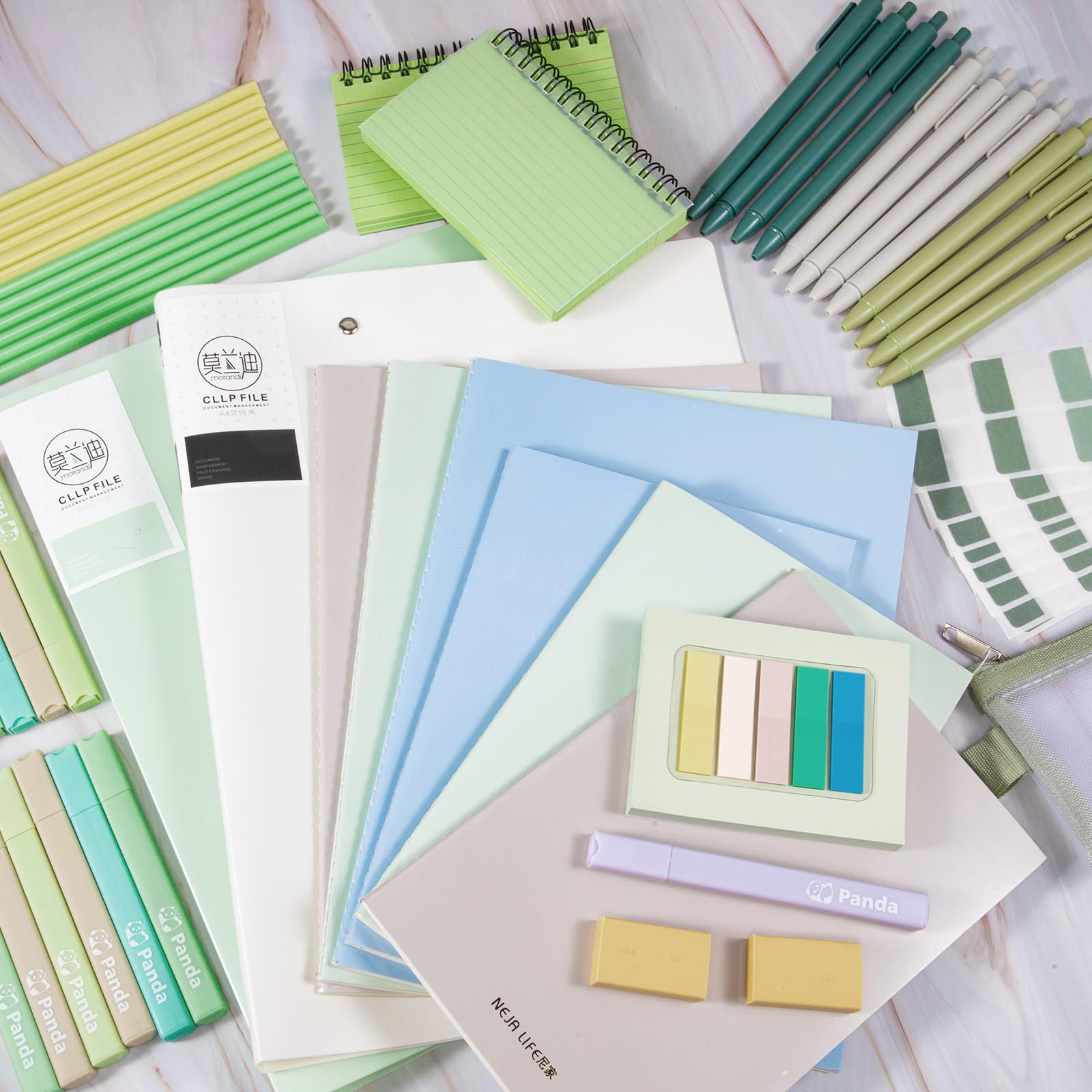 Colarr Lot de 54 fournitures scolaires esthétiques pour la rentrée scolaire