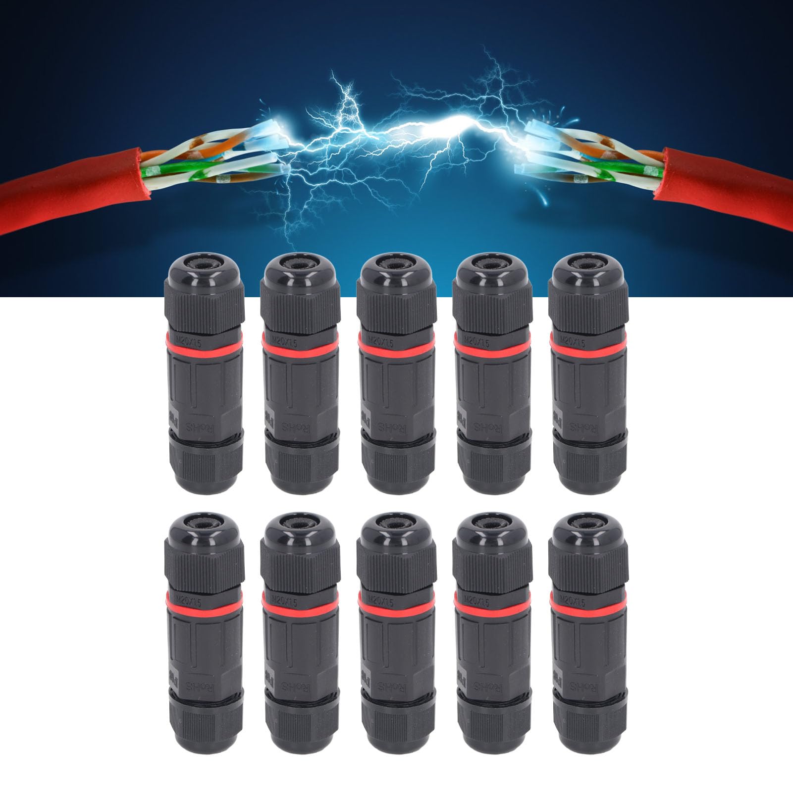 2/3/4/5/6/7/8 Pin IP67 Outdoor Waterproof Electrical Cable Wire Connector Plug E - Foto 6