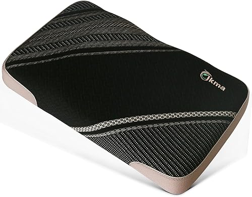 JKma Almohada de espuma viscoelástica de base biológica, diseño ergonómico contorneado para soporte de cuello y alivio del dolor de hombros,