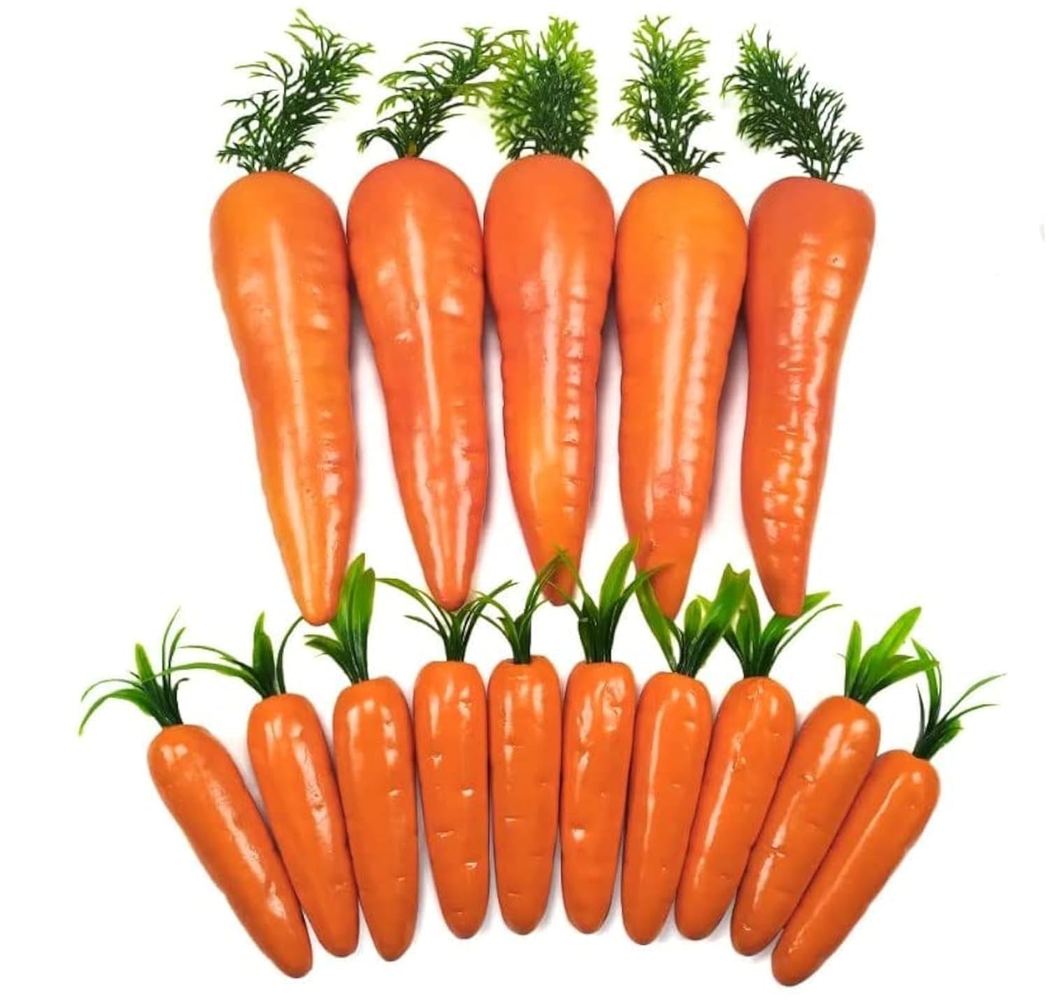 THE WHITE SHOP Artificial Carrots, 8 pcs Fake Carrot Easter Decor, Lifelike Faux Vegetable Carrots for Home Decoration Kitchen Photography Props