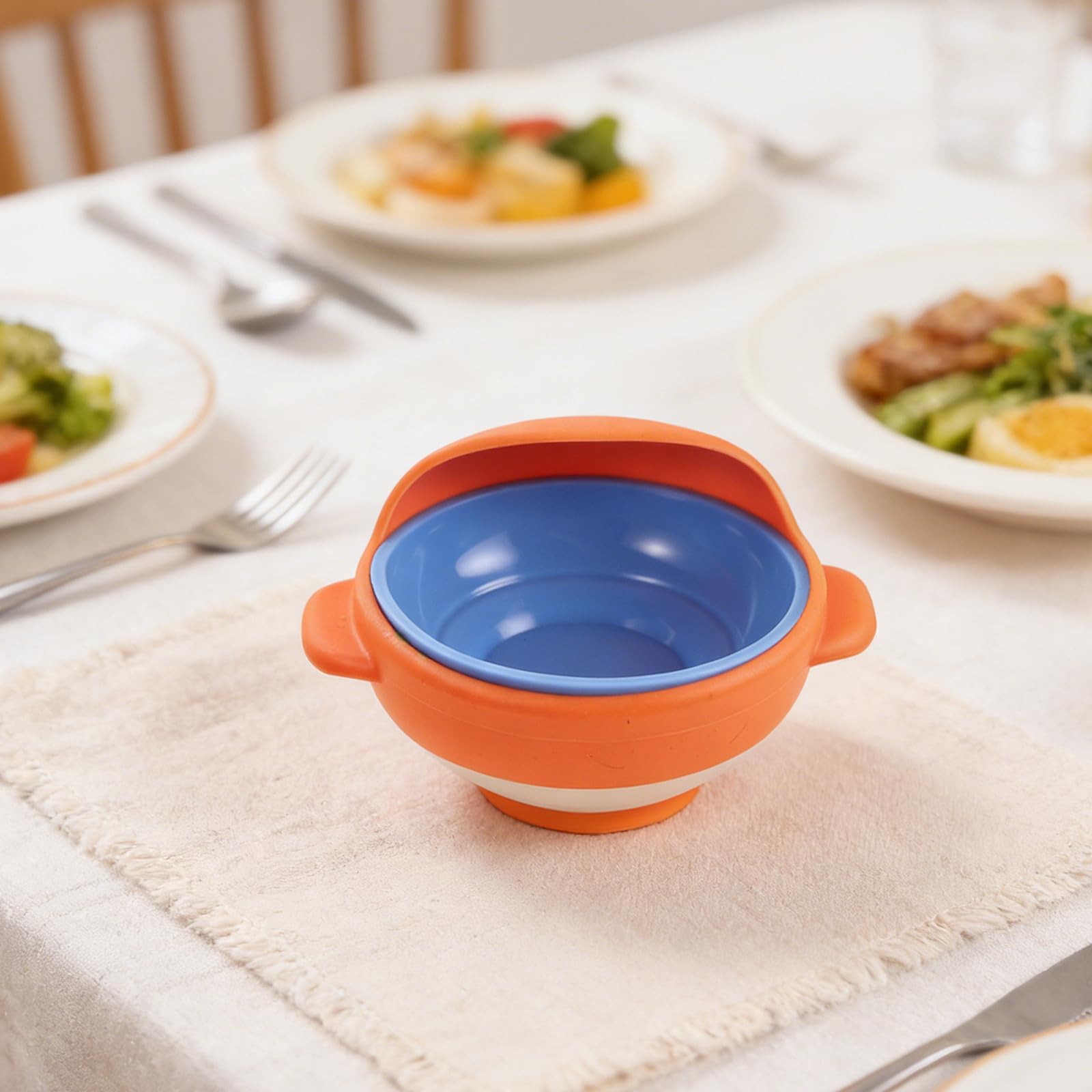 Juego de Cubiertos Antivibración para Personas Mayores Tazones Antiderrame y Diseño Resistente al Derrame y Caídas para Alimentación Asistida en Casa