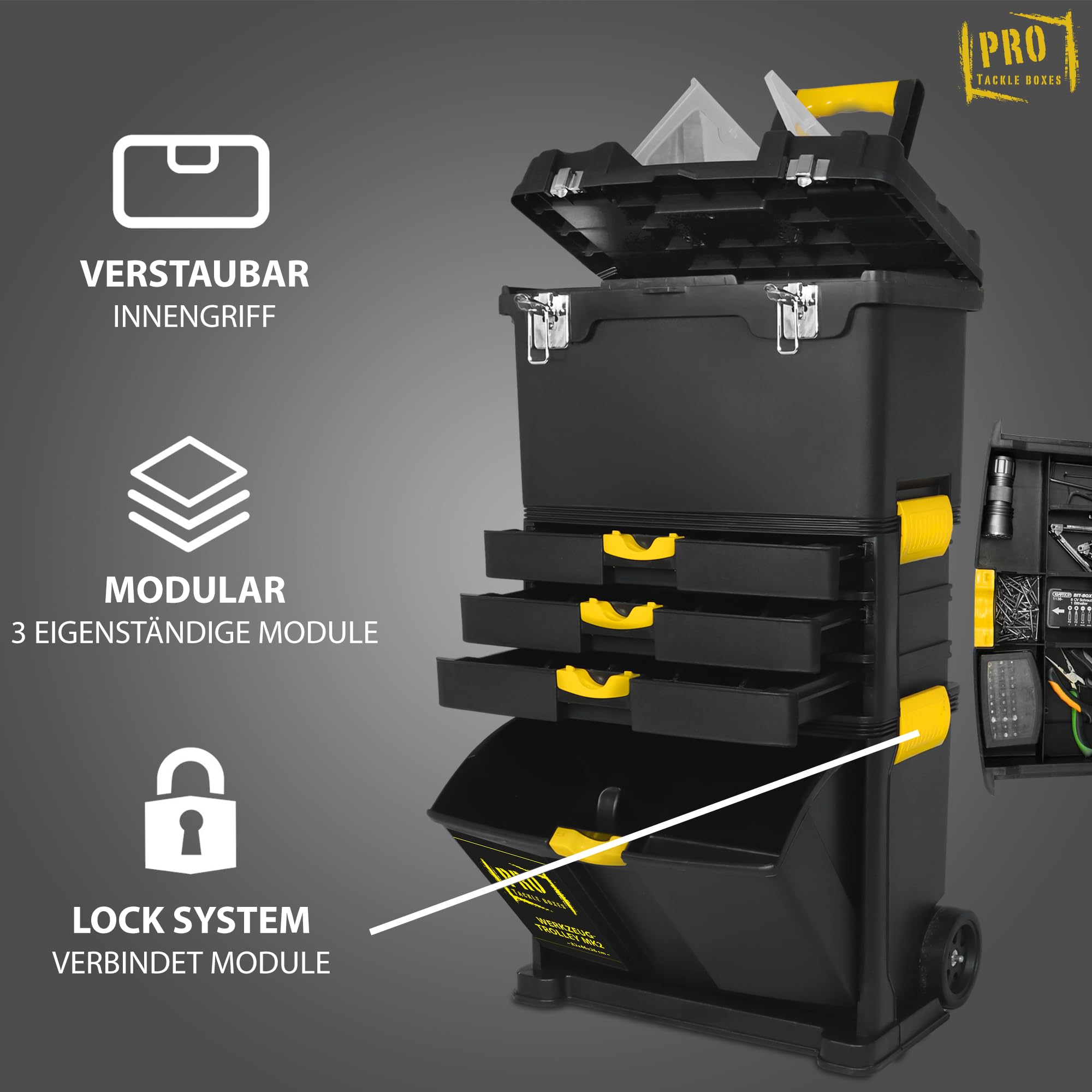 Werkzeugtrolley MK1 Modul Werkzeugkoffer mit Rollen