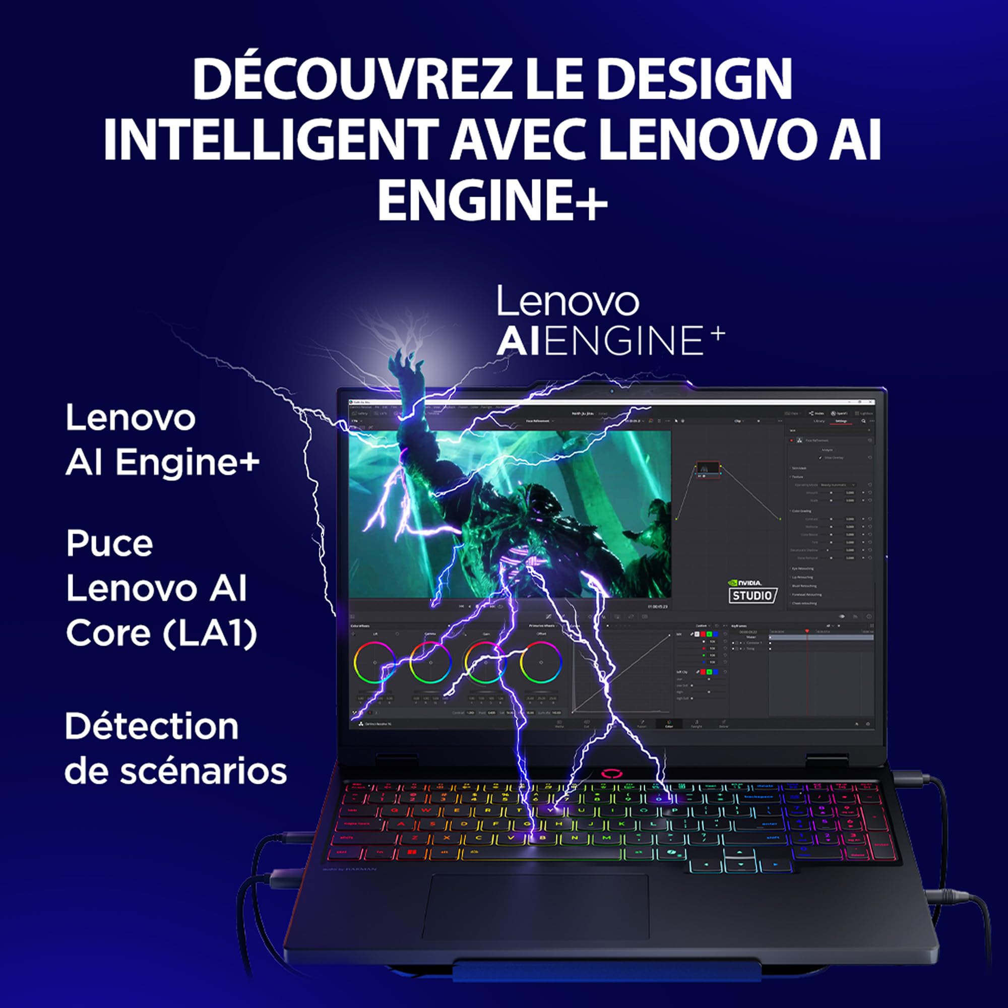 Lenovo Legion 5 15IRX10 - Ordinateur Portable Gaming 15.1'' OLED WQXGA 165Hz (Intel Core i7-13650HX, RAM 16Go, SSD 1To, NVIDIA RTX 5060 8GB, Windows 11) Clavier rétroéclairé RGB AZERTY Français - Noir