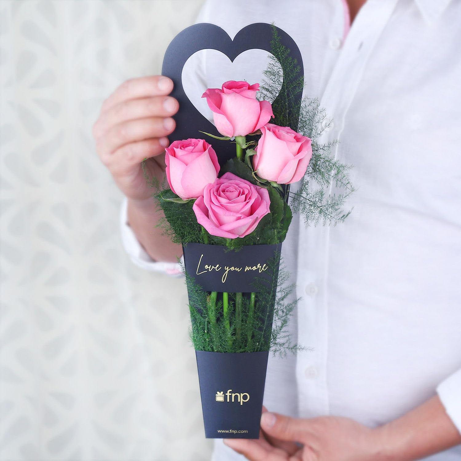 FNP Live Flower Bouquet of 4 Roses In Premium Packing For Birthday Gift, Anniversary Gift, Wedding Gift, Congratulations Gift & Gift For Special Occasions (Same Day Delivery)-image-49