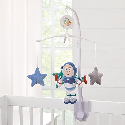 Miniatura 2 de NoJo Disney Toy Story Color Crazy Gris, Azul, Naranja y Verde Buzz Lightyear y Stars Musical Mobile