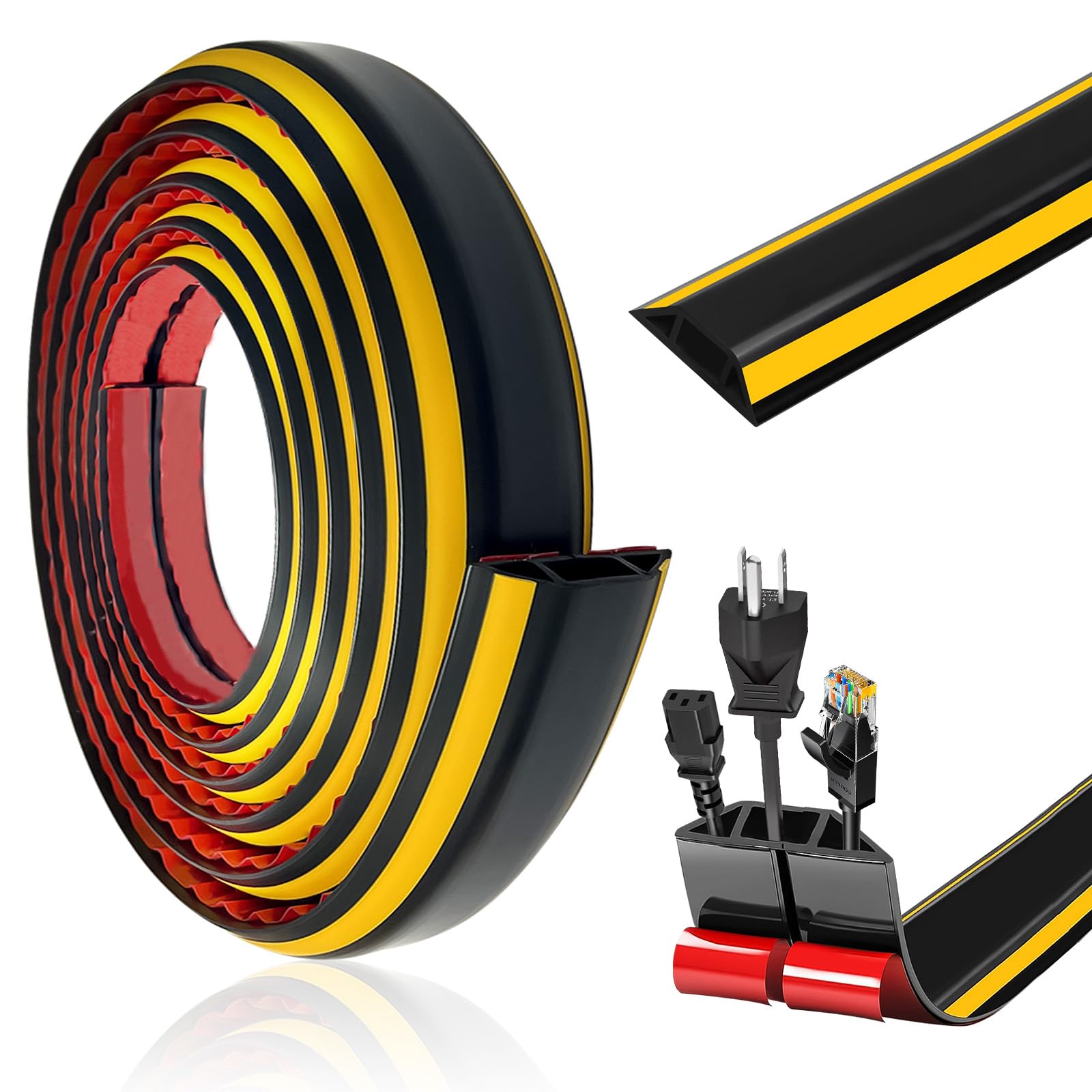 Cable Duct Self-Adhesive Floor Cable Bridge 6 M Floor Cable Duct