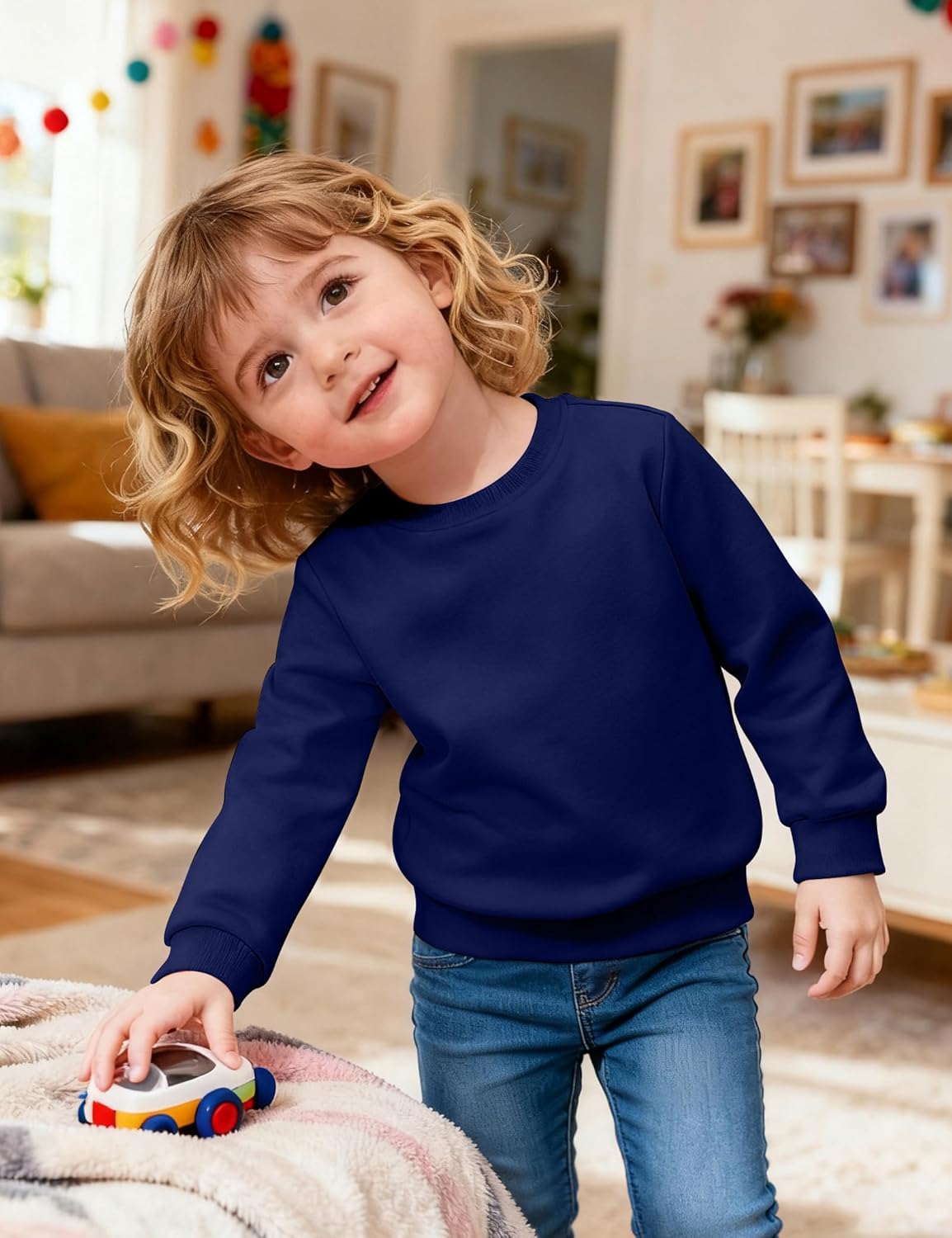 Witwot Toddler Sweatshirt Baby Girls Long Sleeve Shirts CrewNeck Cotton Pullover Tops Clothes Kids Size 2T-5T - Image 3