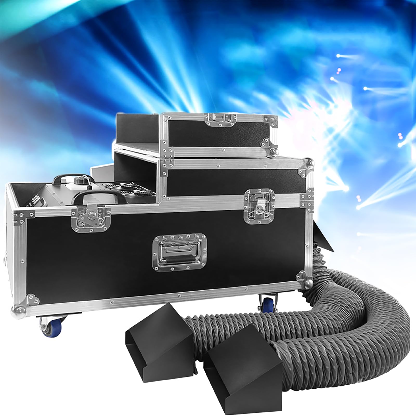 TsoLay Macchina del Fumo da 3000 W, Nebulizzatore Professionale con Serbatoio del Carburante di Grande capacità da 2 Litri, Nebbia Enorme 3200 CFM, per Feste Teatrali, Halloween del Ringraziamento
