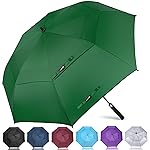 ZOMAKE Golf Umbrella Windproof, Extra Large Oversized Heavy Duty Double Canopy for Rain, Sports Games & Push Cart(68inch,Grass Green)
