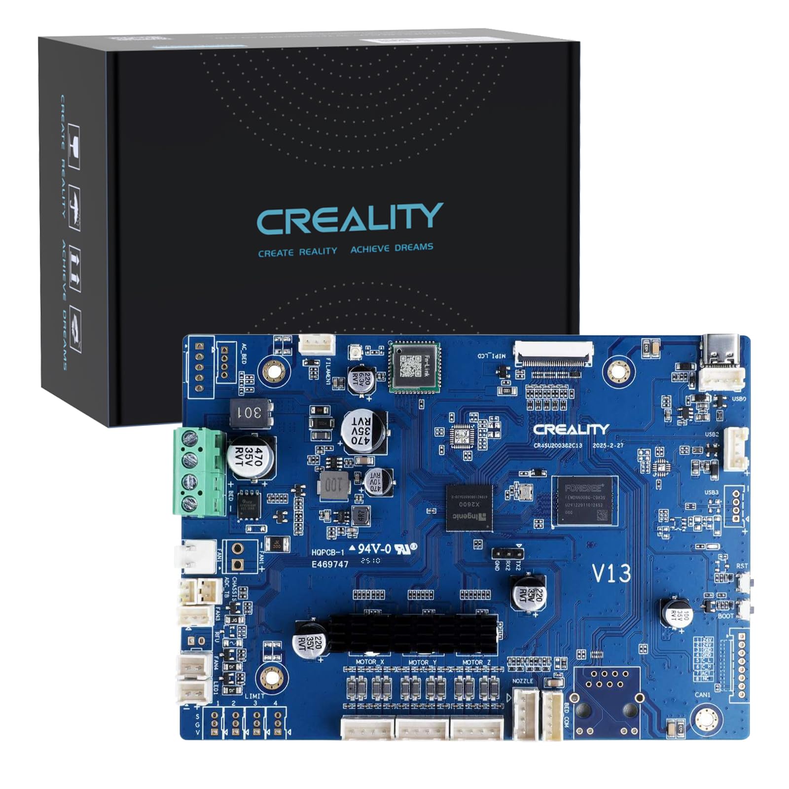Photo 1 of Creality Official 2025 K1 Max Mainboard Kit, Original 32-bit K1 Max Silent Motherboard with Driver, CR4SU200382C13 Replacement High-Performance Control Board for Creality K1 Max 2025 3D Printer