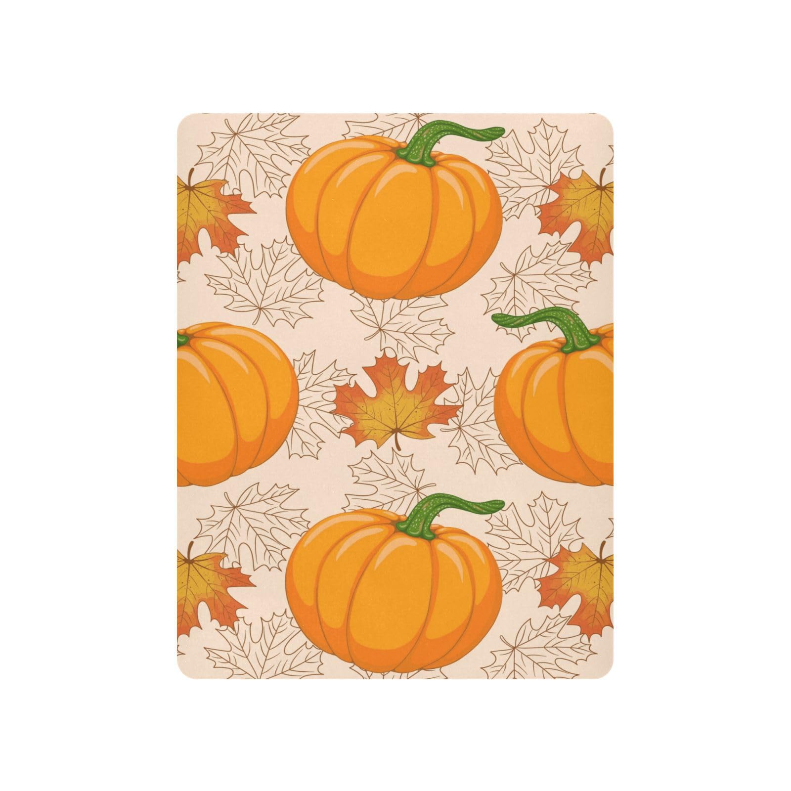 Moudou Autumn Harvest Pumpkin Playard Sheet for Boy Girls, Soft Breathable Fitted Toddler Sheet for Standard Playard Bed Mattress, 39 x 27 x 5 Inch