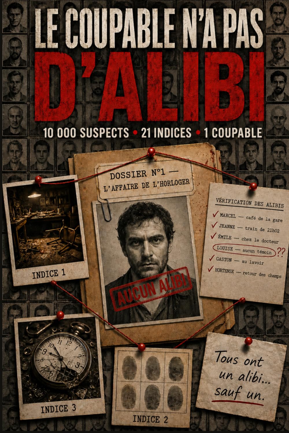 Le coupable n'a pas d'alibi: L'Affaire de l'Horloger — Dossier criminel N°1 : Livre-jeu d'enquête et de déduction logique — 10 000 suspects, 21 indices, 1 coupable