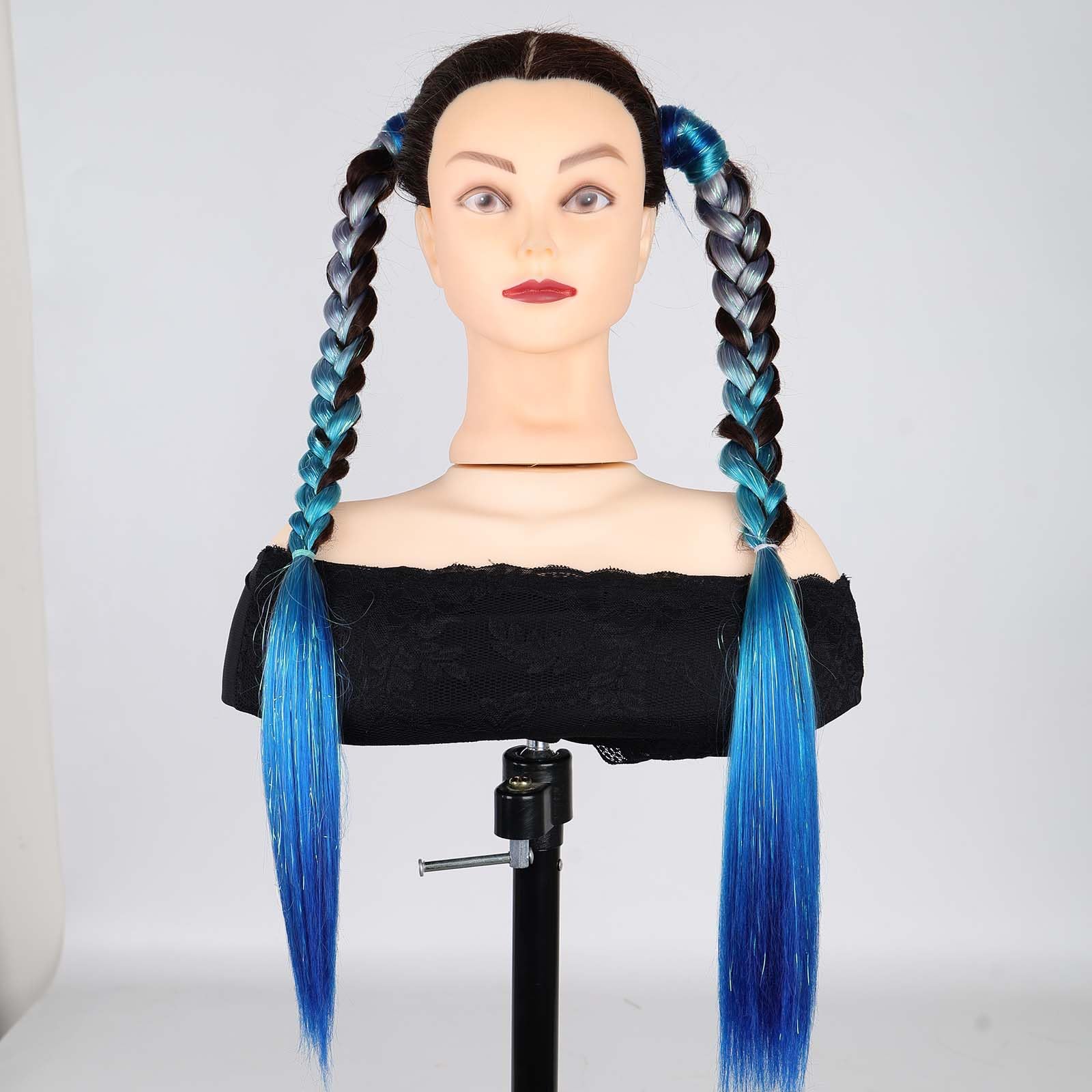 Ponytail Hair Extensions Ombre Rainbow Ponytail for Braiding- 2 Pack, 40g Each - Image 3