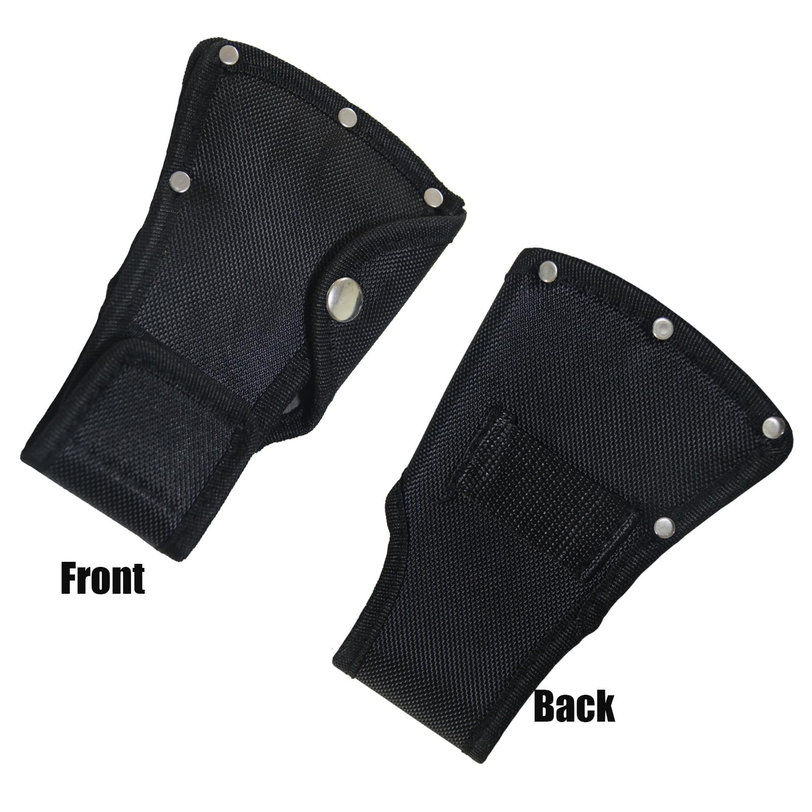 Xeerrfan 2Pcs Hatchet Cover for 1-1/4lb Axe, Black Ax Head Sheath Holster for Outdoor Hiking Camping Blade Protection, Double Snap Hatcher Blade Protector