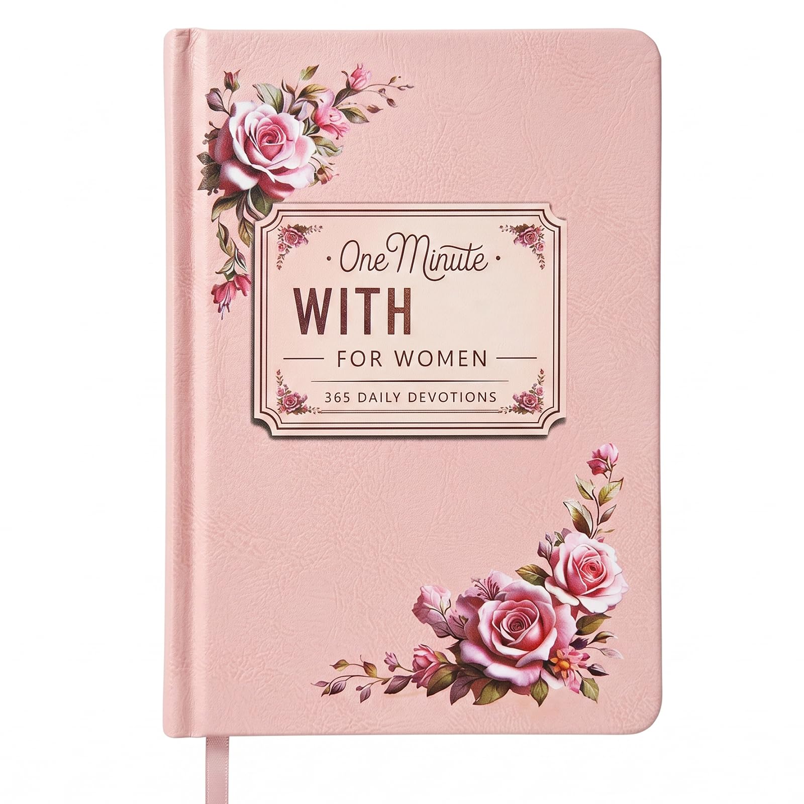 One Minute With God for Women Men, 365 Daily Devotions for Women, Pink Christian Devotional Book for Prayer, Bible Reflection, Faith Gifts for Follows, Girls, Boys