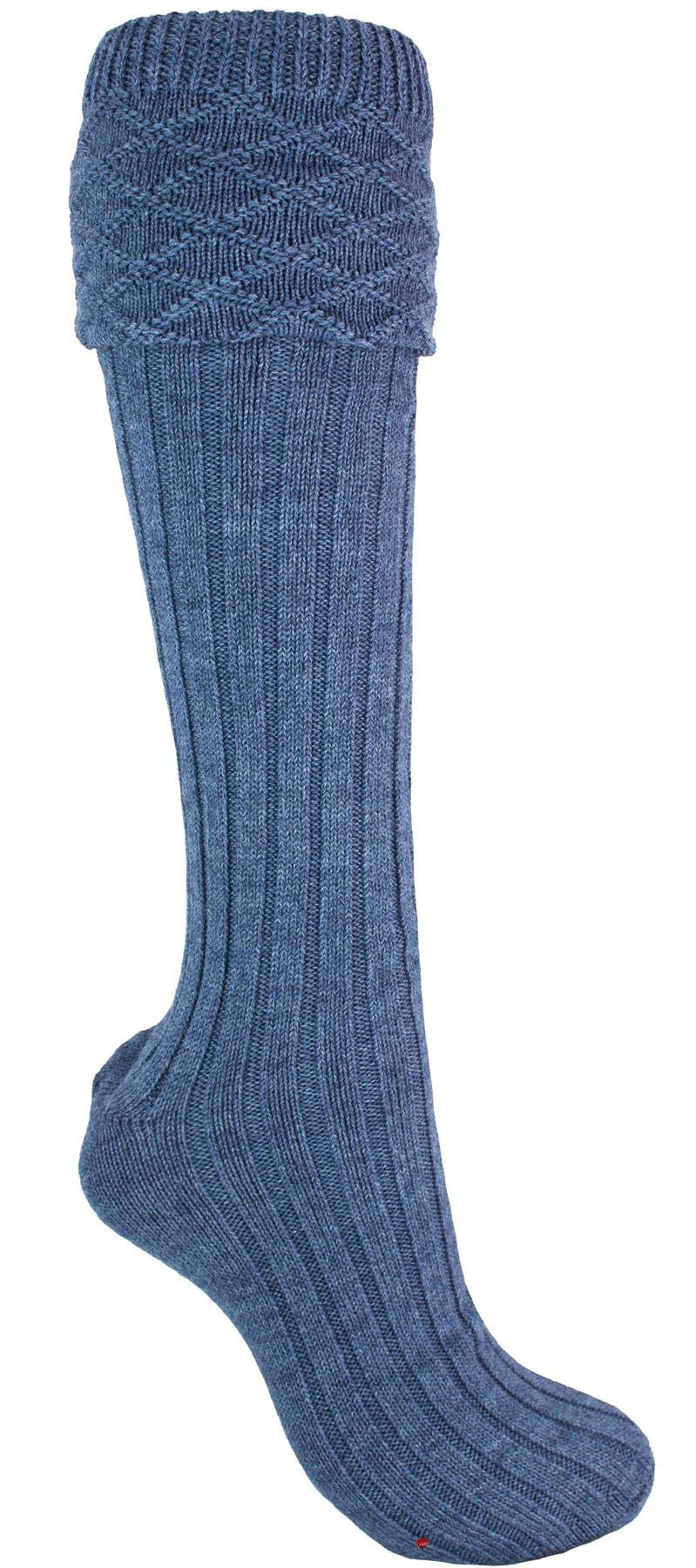 Scottish Wool Kilt Hose In 8 Colours Traditional Design Socks