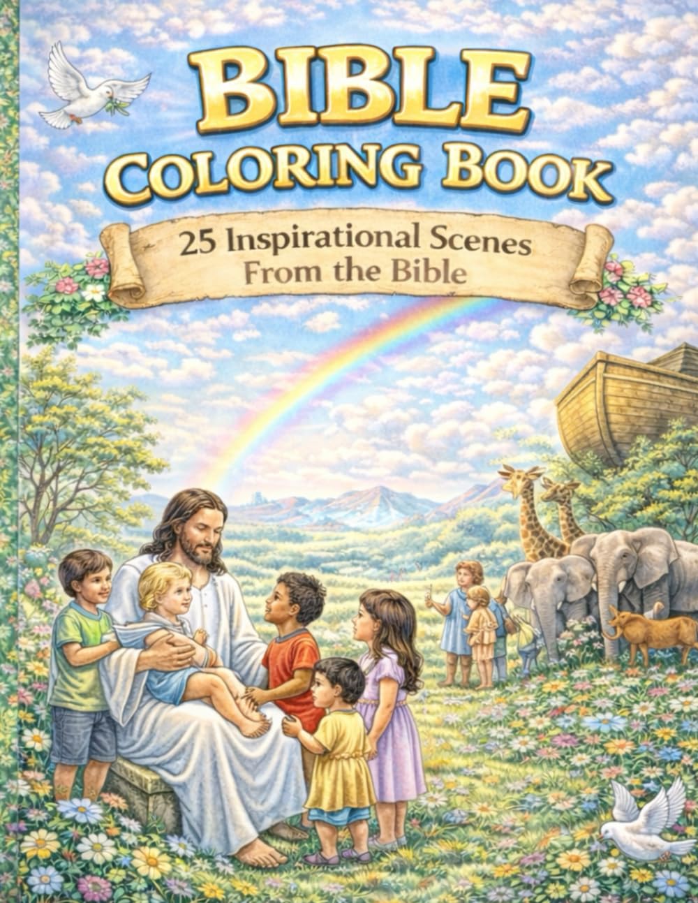 BIBLE COLORING BOOK: 25 Inspirational Scenes From the Bible