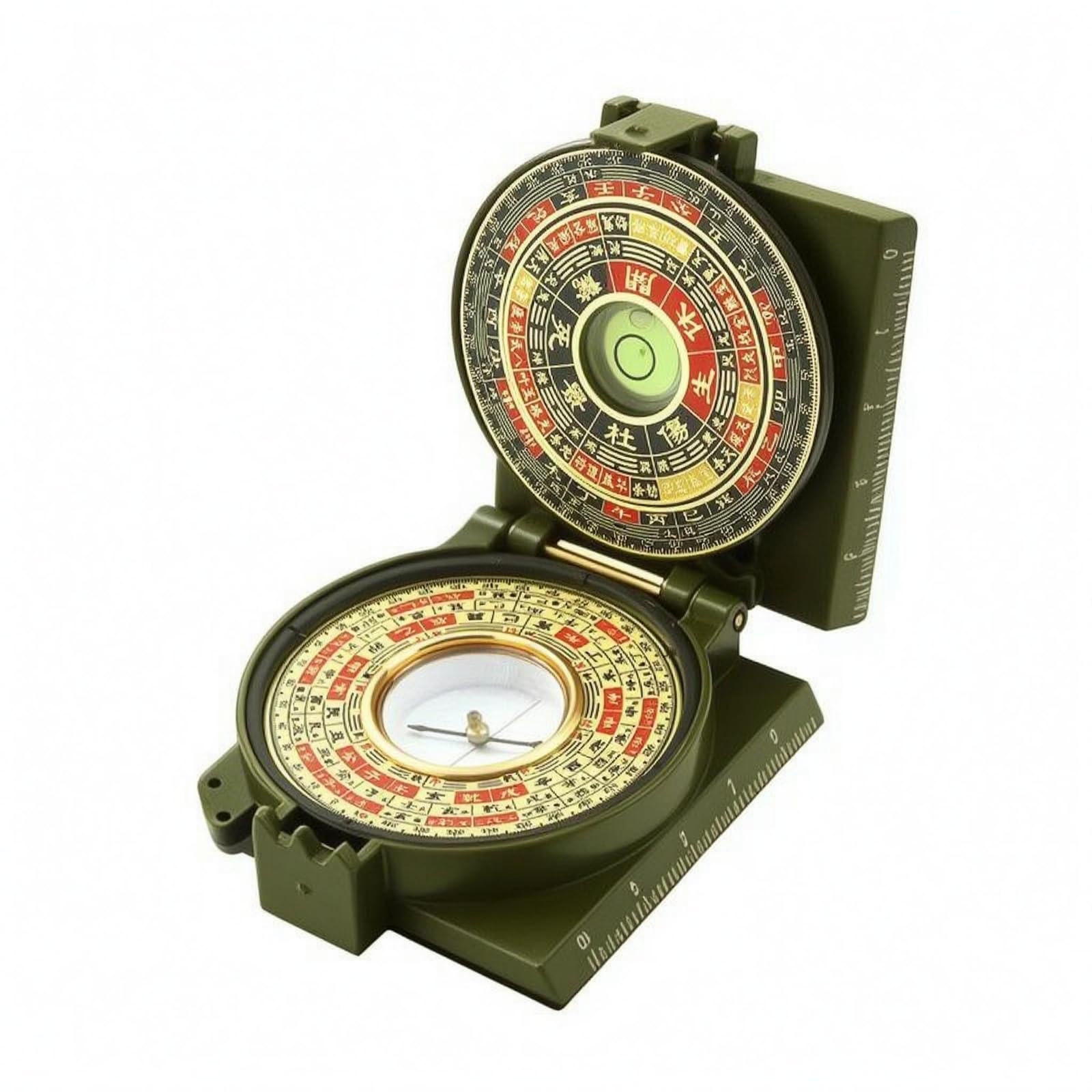 Navigation Kompass Feng Shui Kompass Klappkompass Orientierung Instrument aus Legierung Und Acryl mit Klappbarem Deckel für Präzise Ausrichtung für