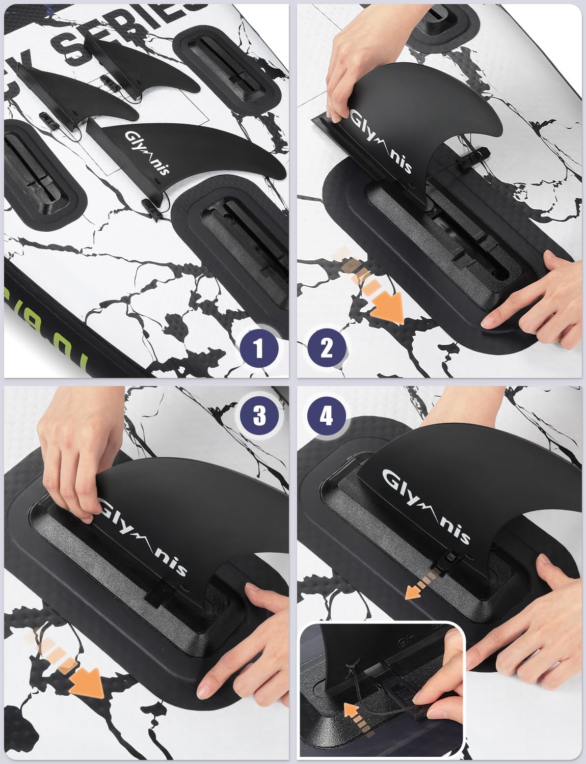 Glymnis Tabla Paddle Surf Hinchable, Tabla de Sup Stand Up Paddle Board de 320×81×15cm, Tabla de Surf de Remo con Bomba de Aire Ajustable y Accesorios Completos