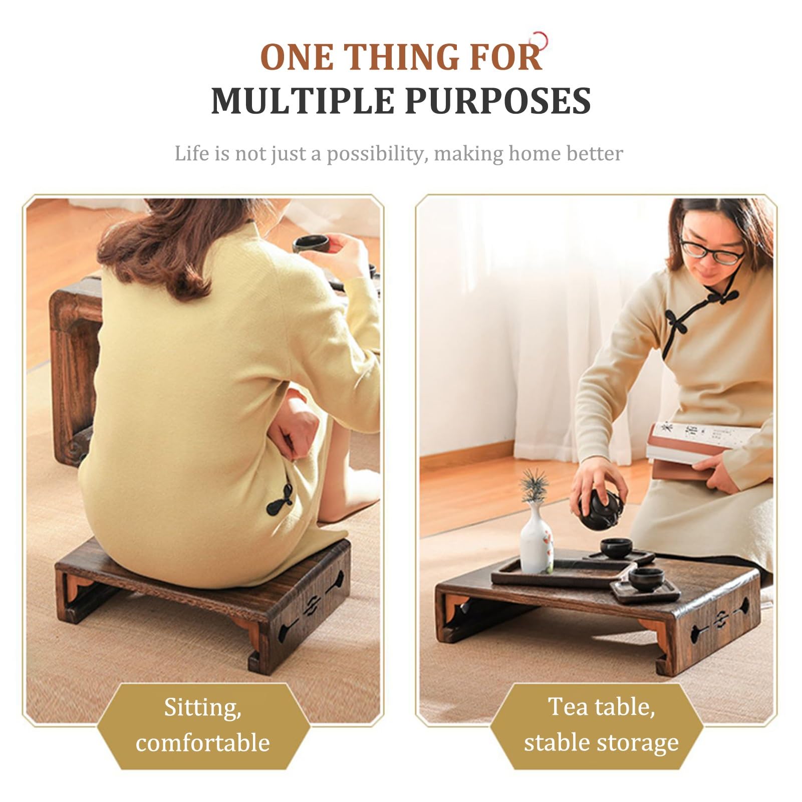 Amazon.com: ZOCWJK Multipurpose Wooden Coffee Table Japanese Style