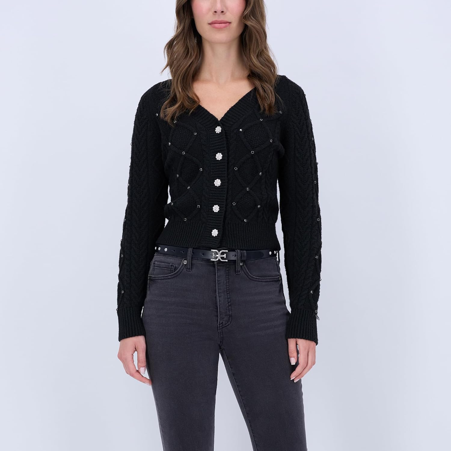 Sam Edelman womens Double-e Plaque Logo Buckle Skinny Fashion Trouser Belt - Image 6