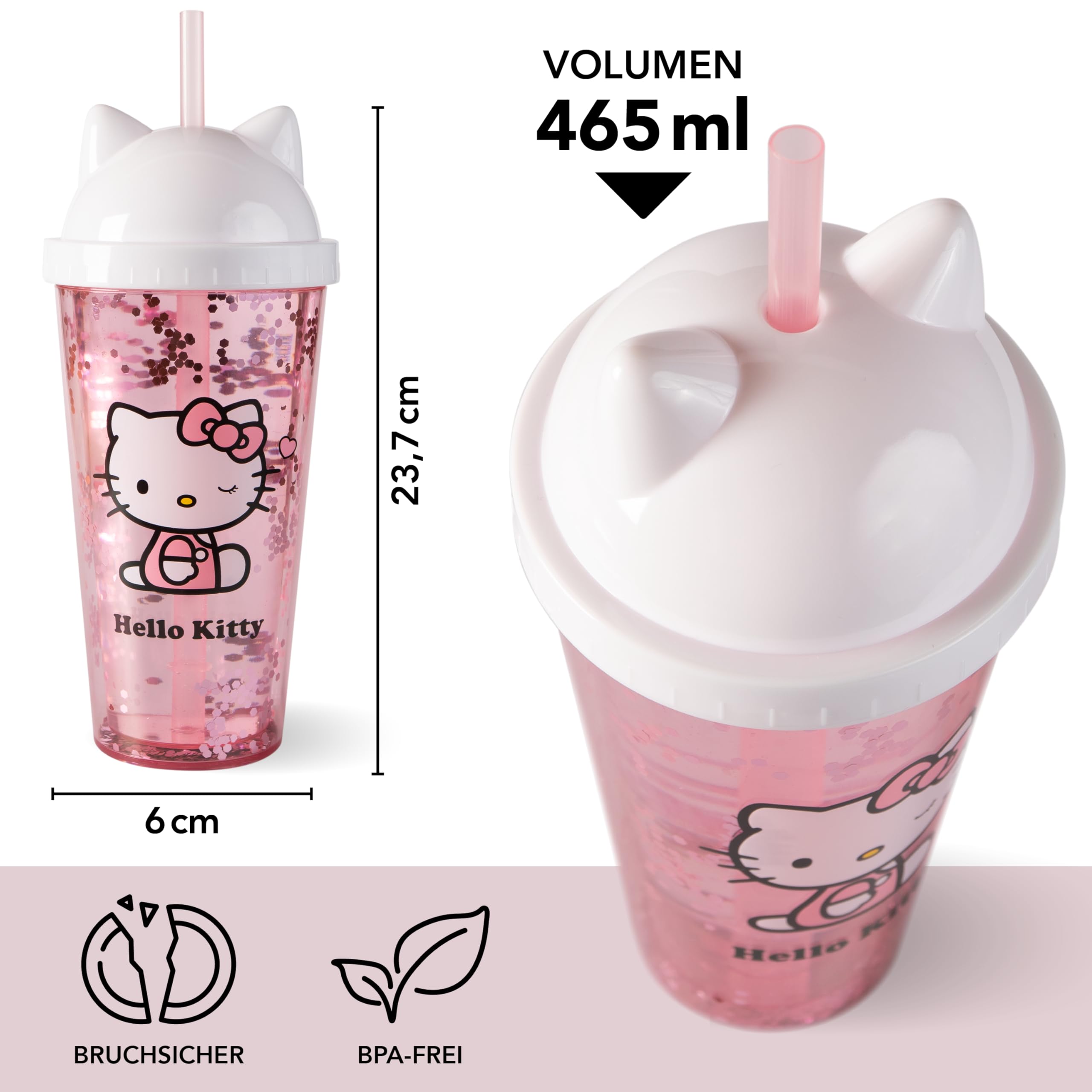pos Hello Kitty - Trinkbecher - 420 ml - rosa - kopen bij pos Hello Kitty - Trinkbecher - 420 ml - rosa - kopen bij
