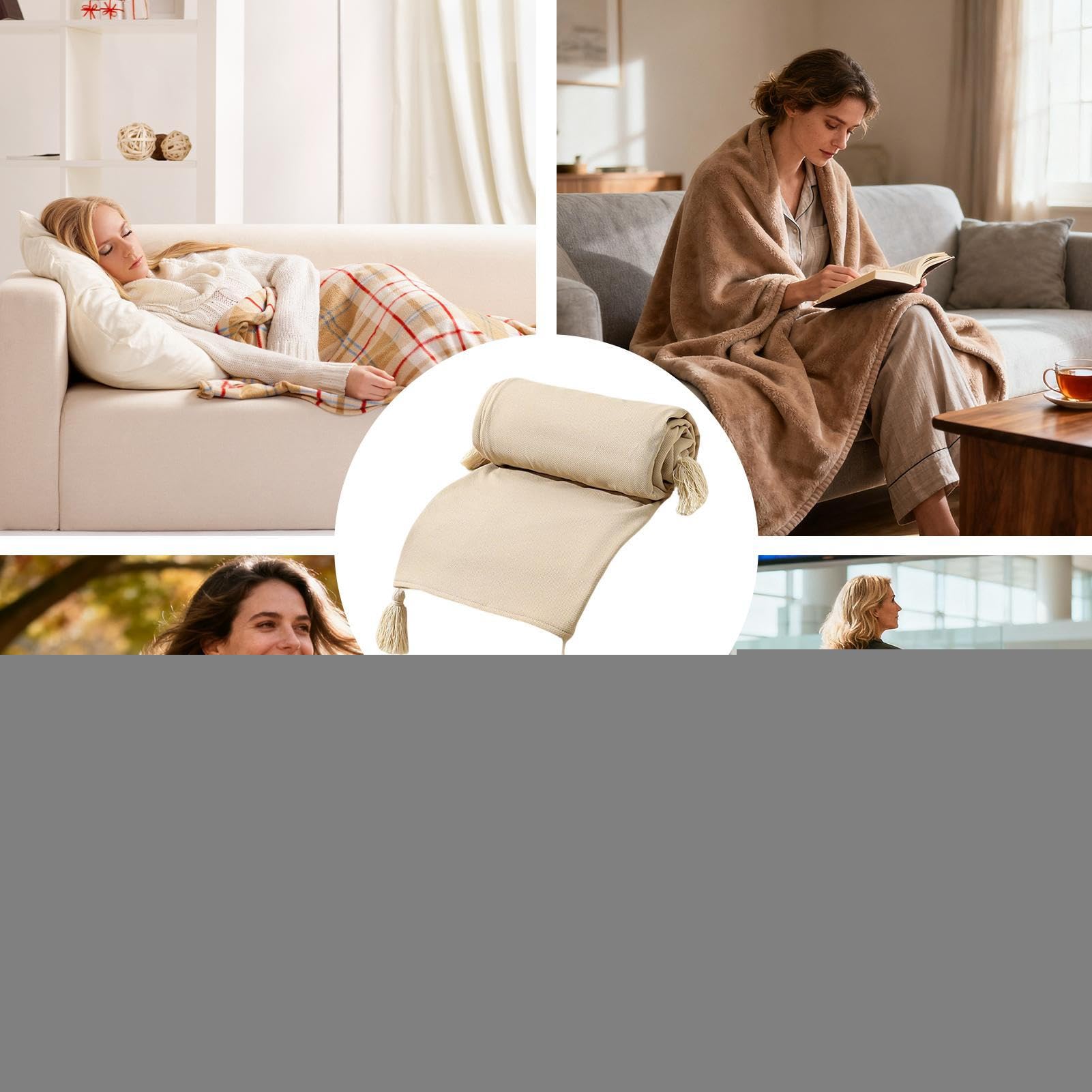 Couverture Chauffante Portable | Châle Électrique Chauffant 3 Vitesses
