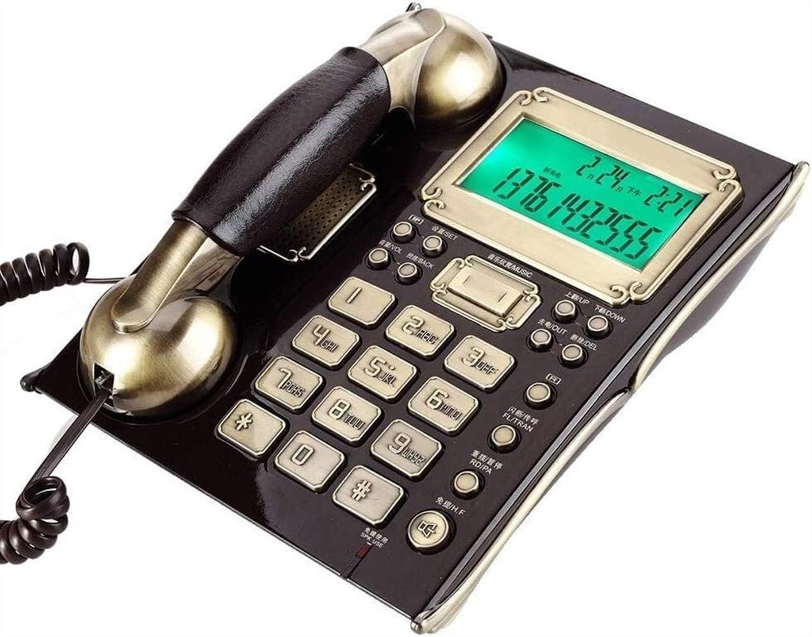 Telefon Telefon domowy Przewodowe telefony stacjonarne Do domowego telefonu retro, identyfikacja rozmówcy Zapowiedź głosowa, przewodowy stacjonarny telefon stacjonarny w domu biurowym