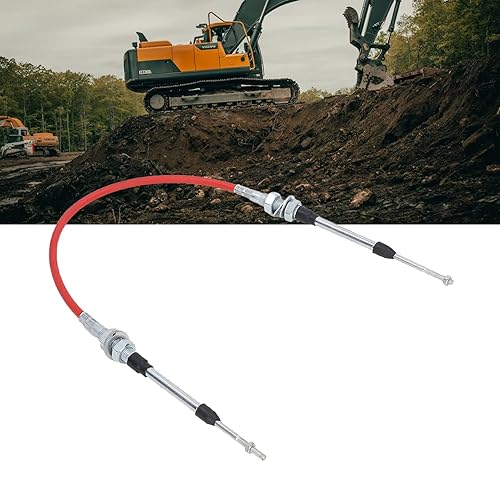 Cable de control del motor del acelerador de excavadora de 14.8 ft de longitud de reemplazo del cable de control del acelerador para Hitachi EX120