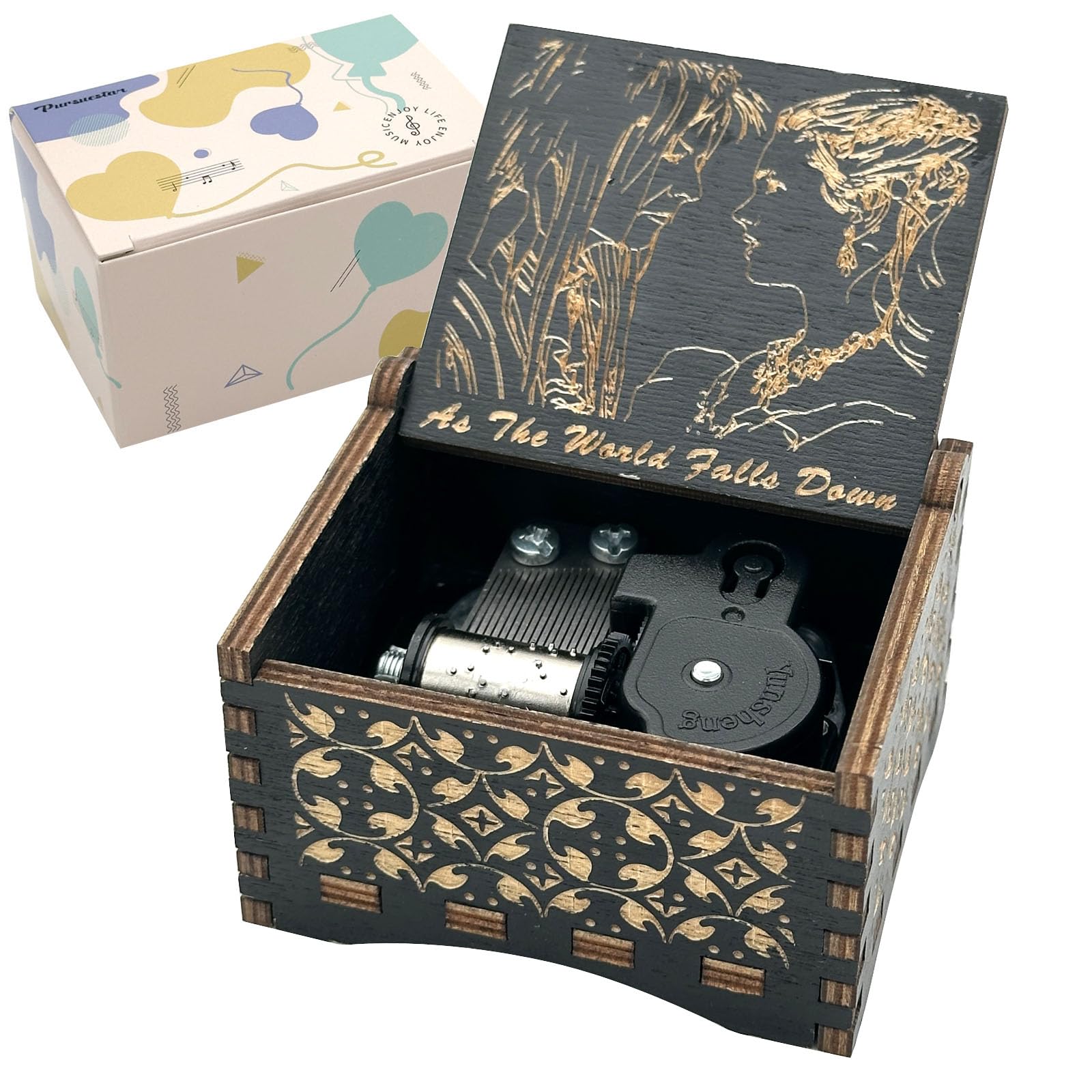 Amazon.com: Pursuestar Wind Up Music Box - Labyrinth-As The World