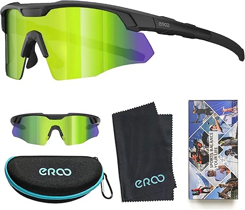 Miniatura 4 de ER00 Gafas de sol de béisbol pequeñas envolventes para jóvenes, niños y mujeres, para correr, ciclismo, deportes al aire libre