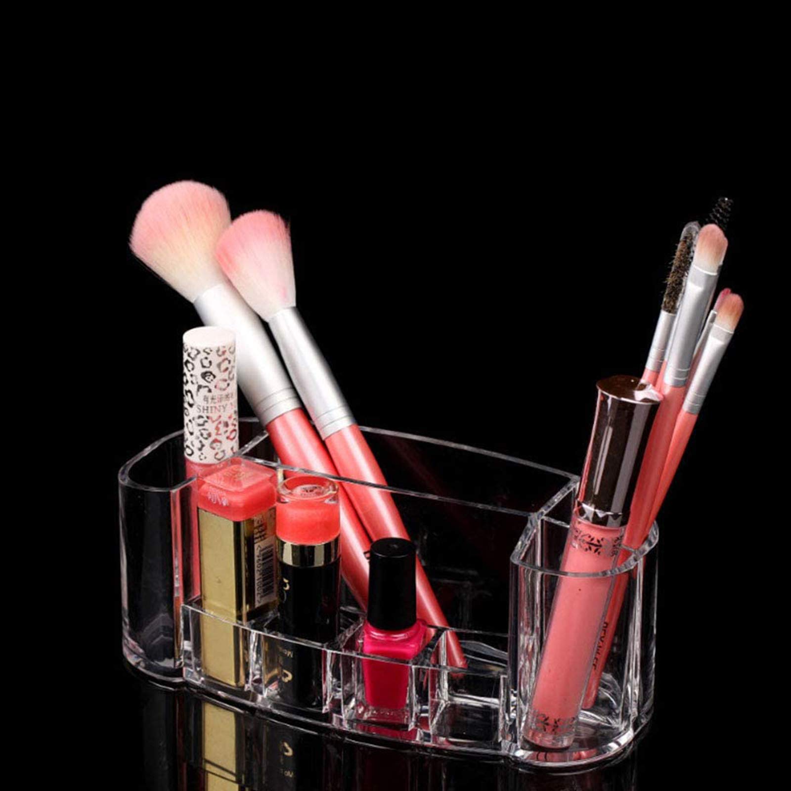 Makeup Lipstick Organiser Brush Holder Acrylic Cosmetics Beauty Storage Case Stand for Makeup, Toothbrushes, Pen, Swab