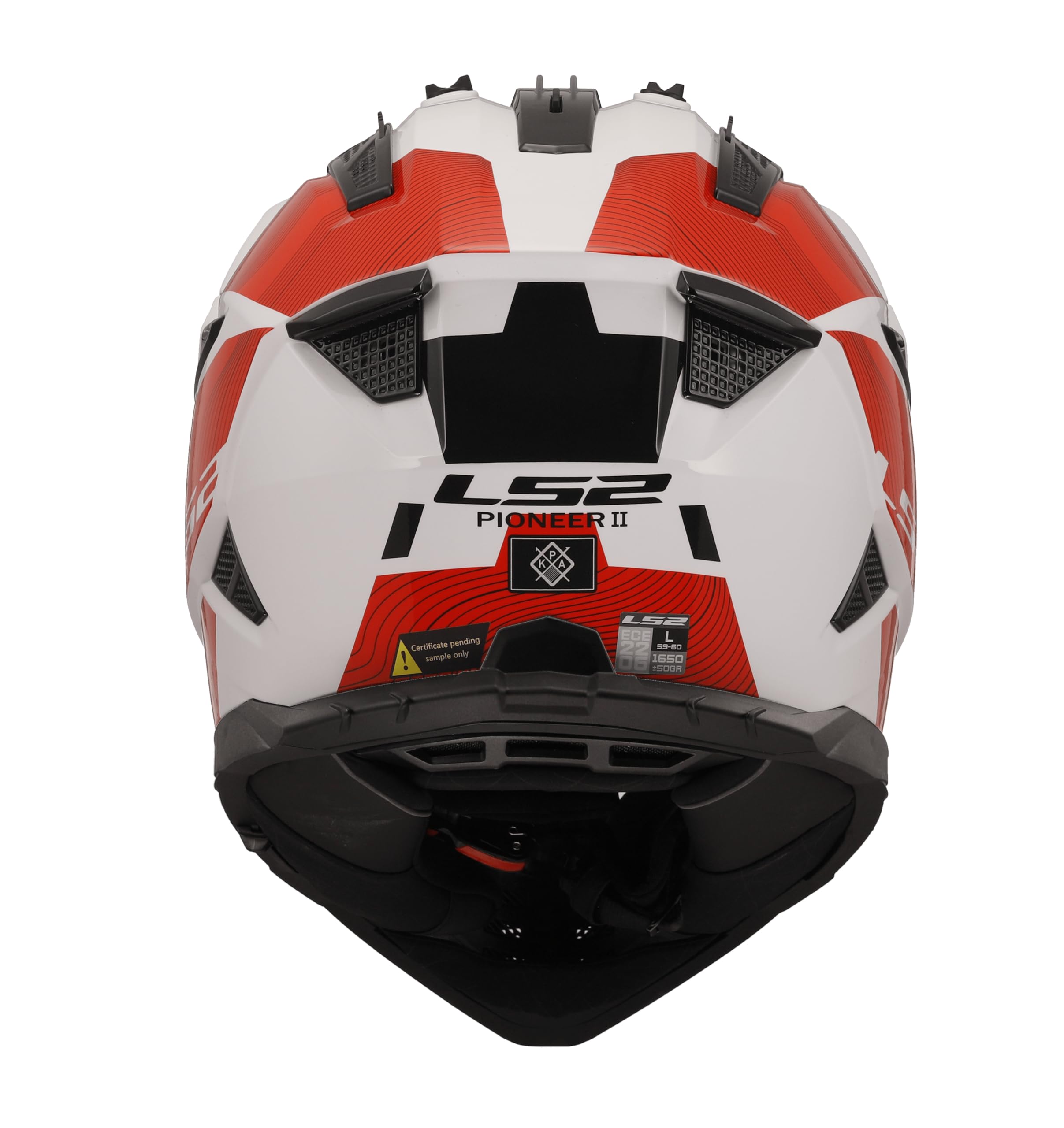 LS2, Casco Moto Cross PIONEER II HILL Gloss White Red, S