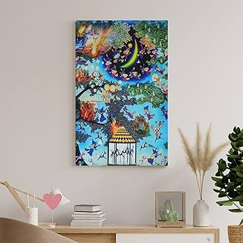 Amazon.co.jp: 藤城清治『月光の響き』 つきのくさぐさ 絵画