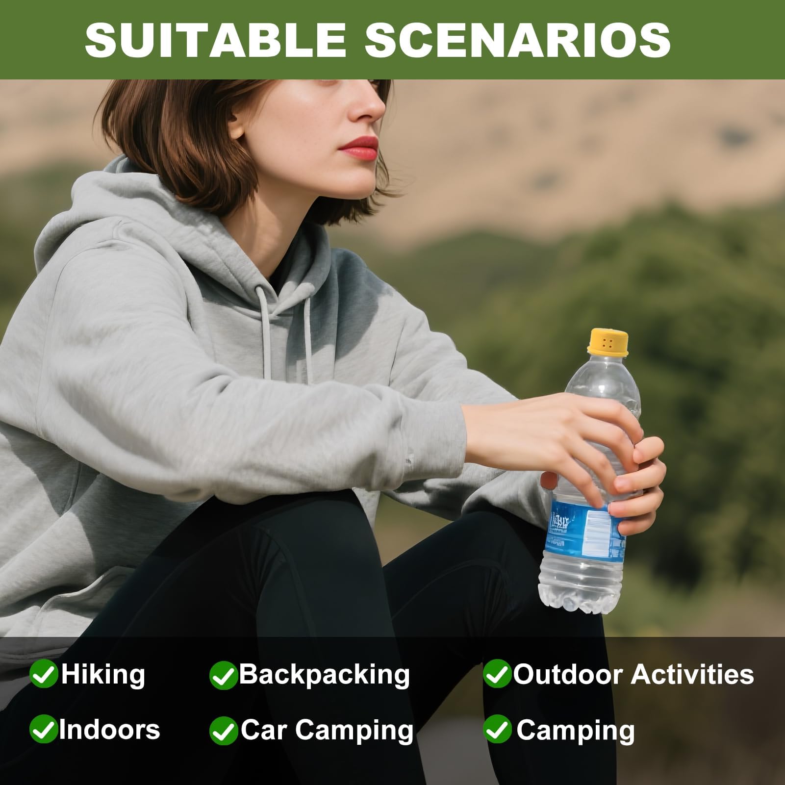 2Pcs Ultralight Portable Bidet for Travel Camping Hiking Universal Water Bottle Bidet Kit Reusable with 4 Holes Spraying — view 3