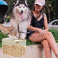Vista 4 de Paquete de 2 contenedores de almacenamiento de alimentos para perros de 10 libras, herméticos, contenedor de almacenamiento de alimentos