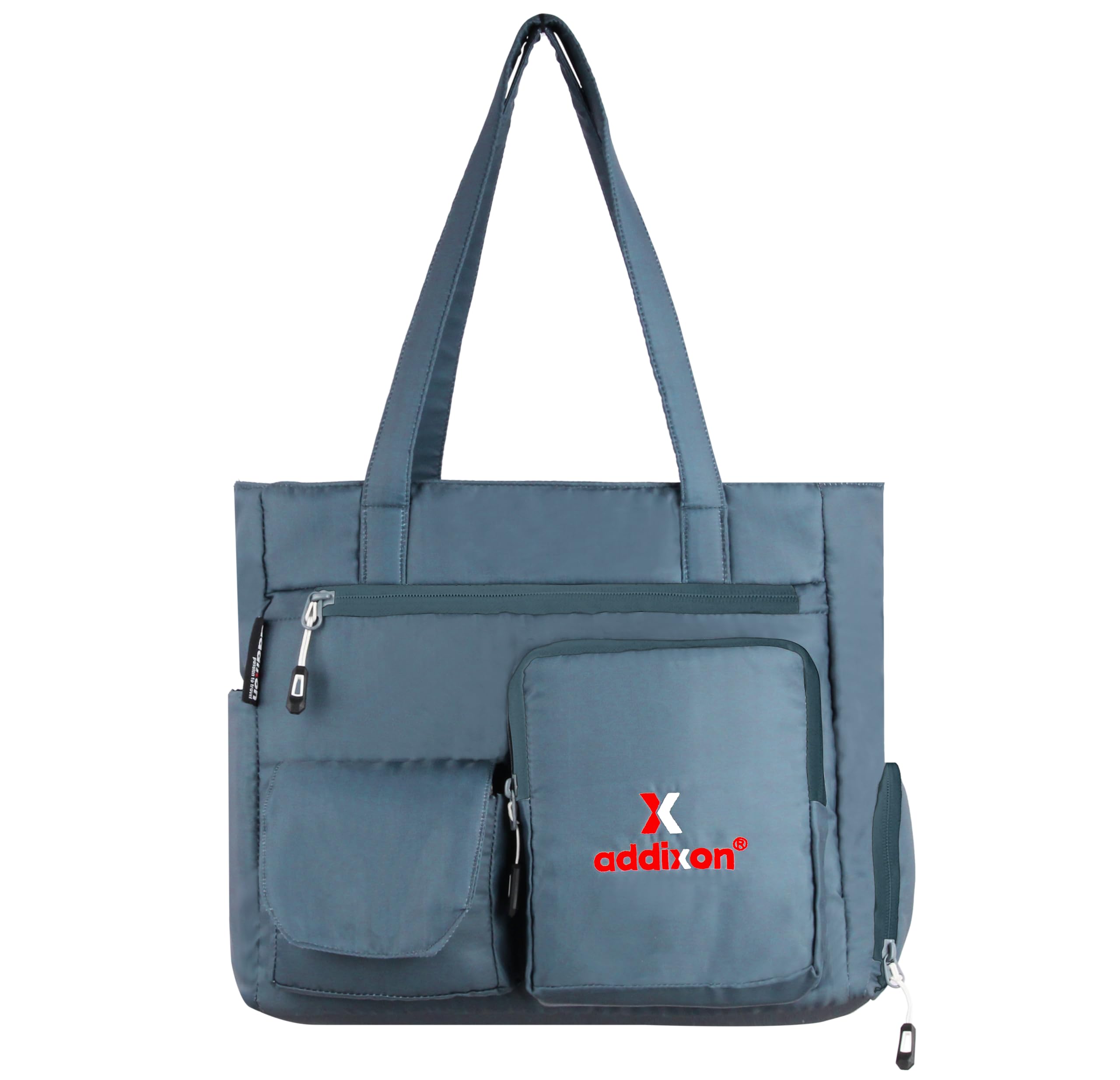 addixon Double Pocket Handbag for Women: Stylish, Ideal Companion for Work, Travel, Polyester Material, Spacious 10-liter Capacity, 6 Pockets. (Black)-picture-44