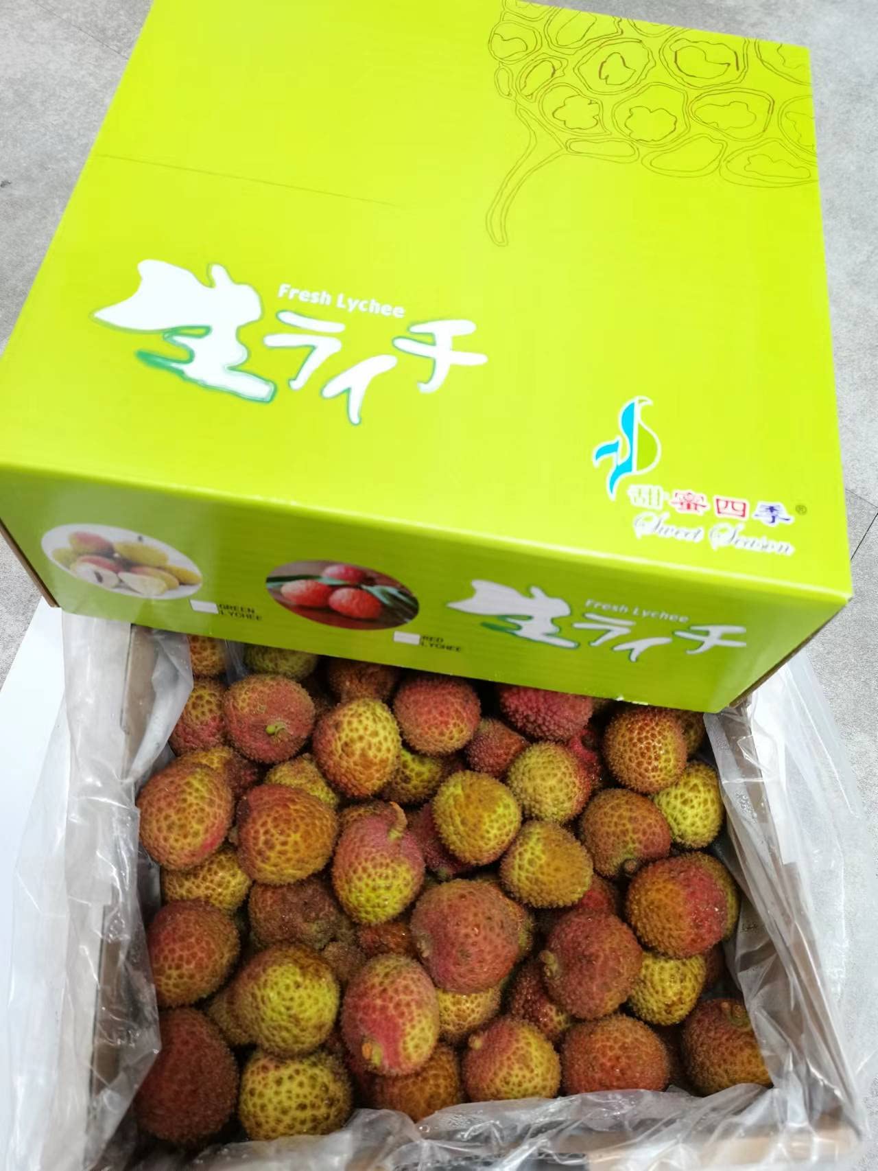 Amazon.co.jp: 【妃子笑】新鮮 生ライチ グリーンライチ 荔枝 化粧 