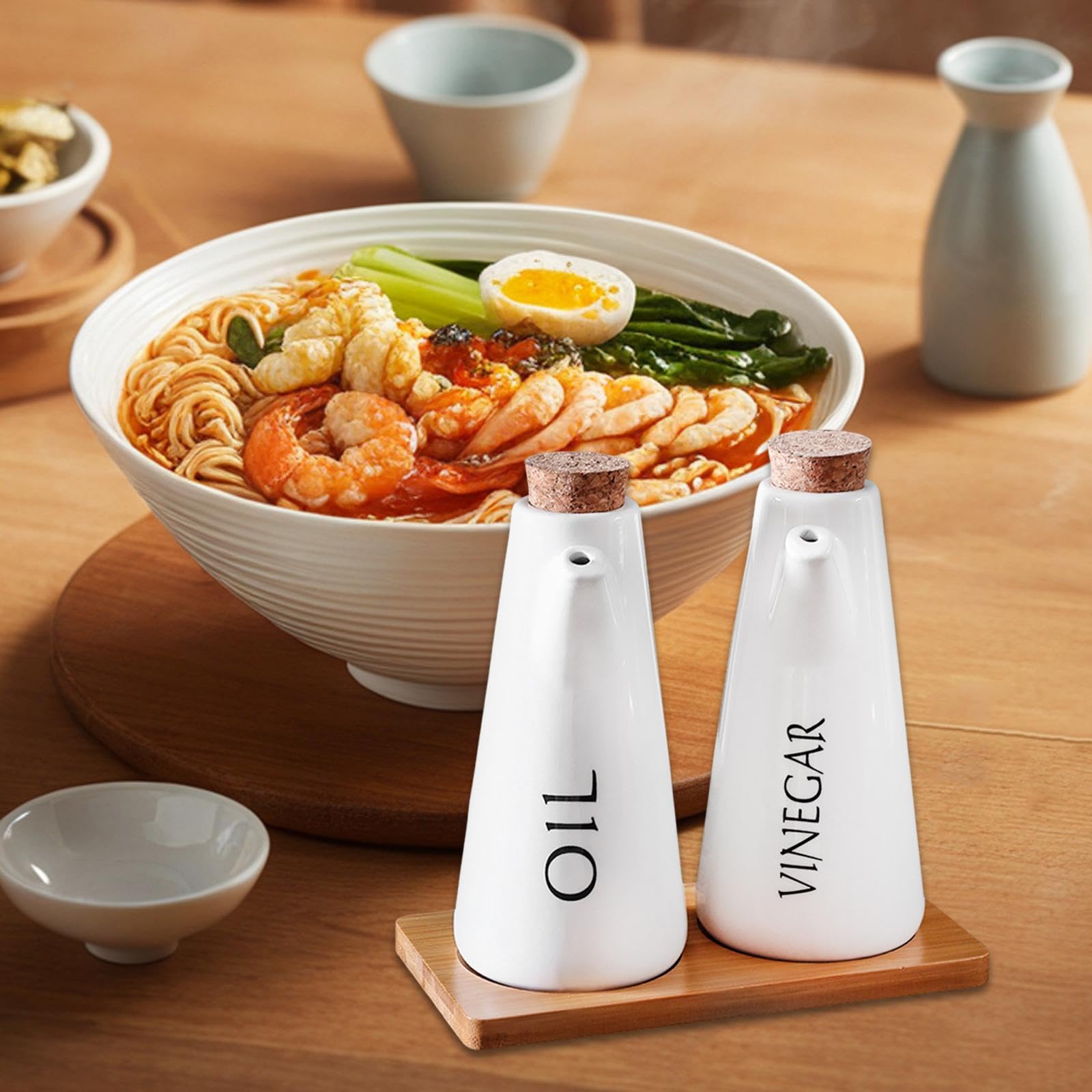 Set di Dispenser per Olio e aceto in Ceramica, Contenitore per condimenti liquidi per contenitori di stoccaggio