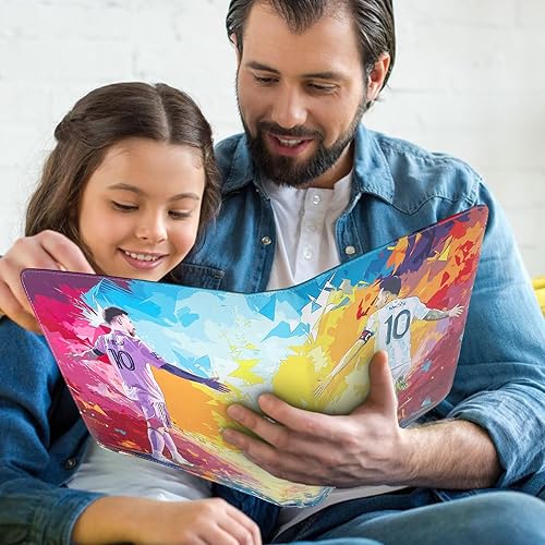 Miniatura 6 de Carpeta de tarjetas coleccionables para 900 tarjetas, carpeta de tarjetas de estrella de fútbol con 50 fundas extraíbles, bolsillos de cubierta de