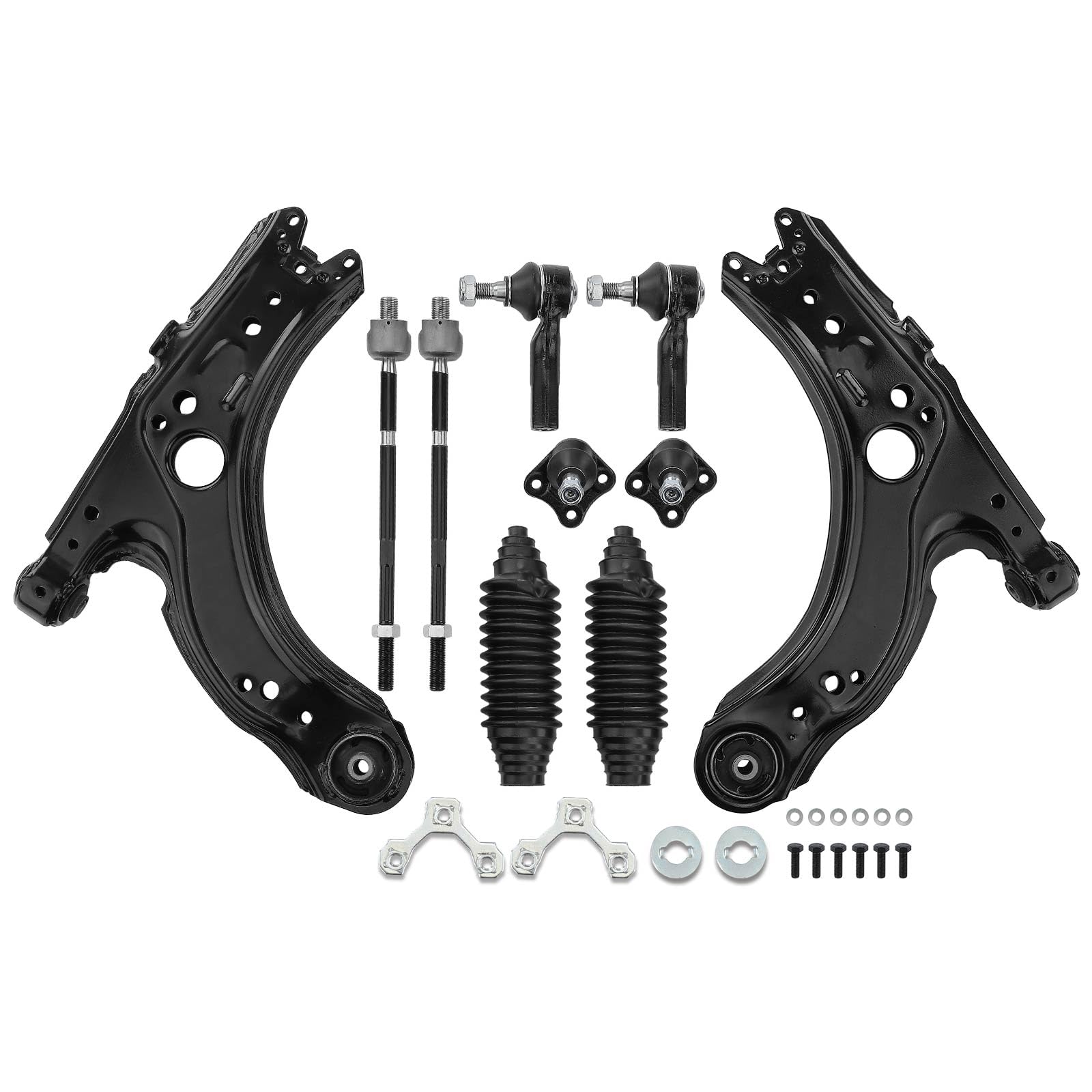 Frankberg 10x Juego de brazos transversales Eje delantero Compatible con A3 8L1 Leon 1M1 Toledo II 1M2 O.c.t.a.v.i.a I 1U2 B.o.r.a 1J2 Golf IV 1J1 Golf IV Variantee 1J5 Replace# K640176
