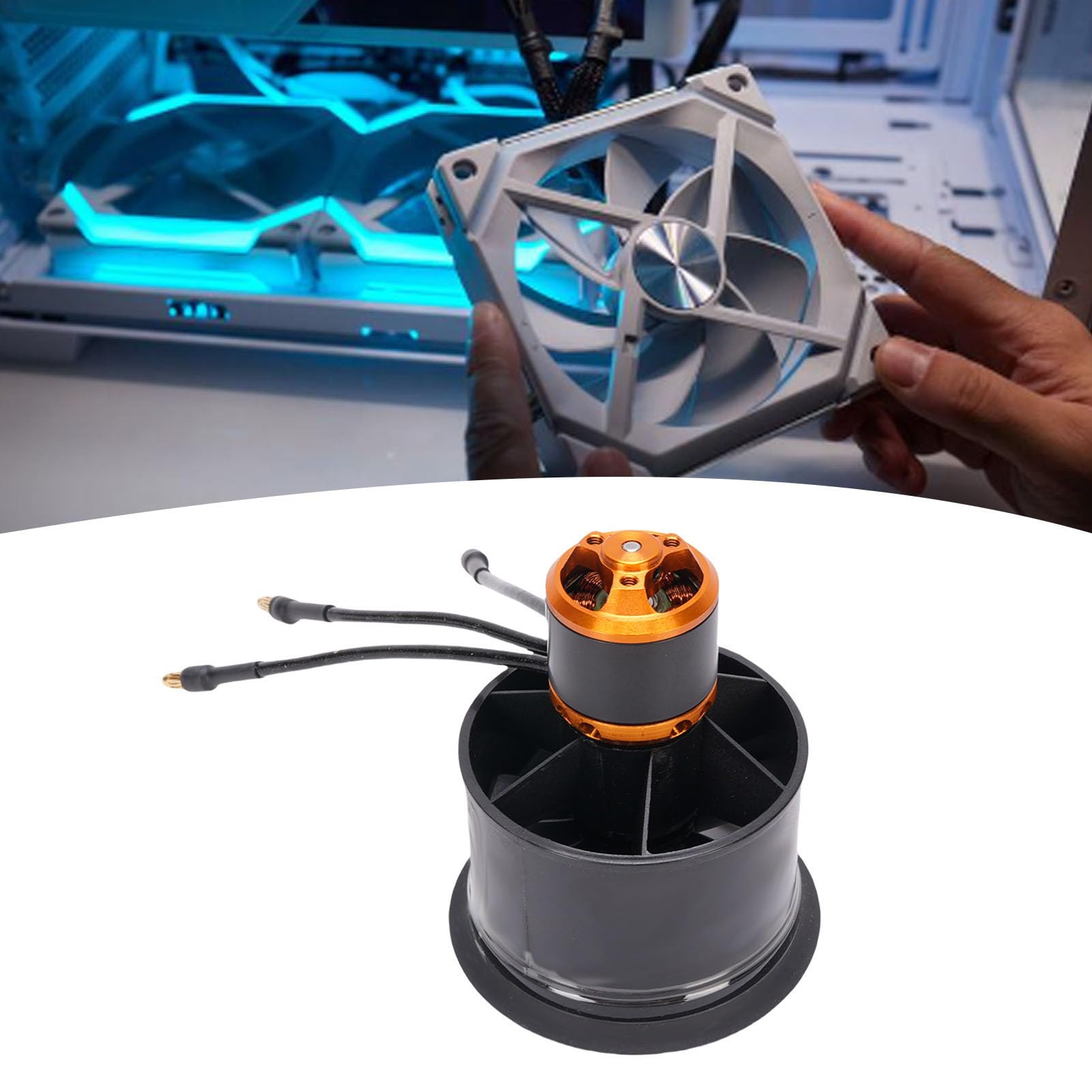 Domary Ventola Elettrica Intubata Motore da 50 Mm 4000 KV con Scheda di Controllo per Hobbisti Aerospaziali e Fai-da-te